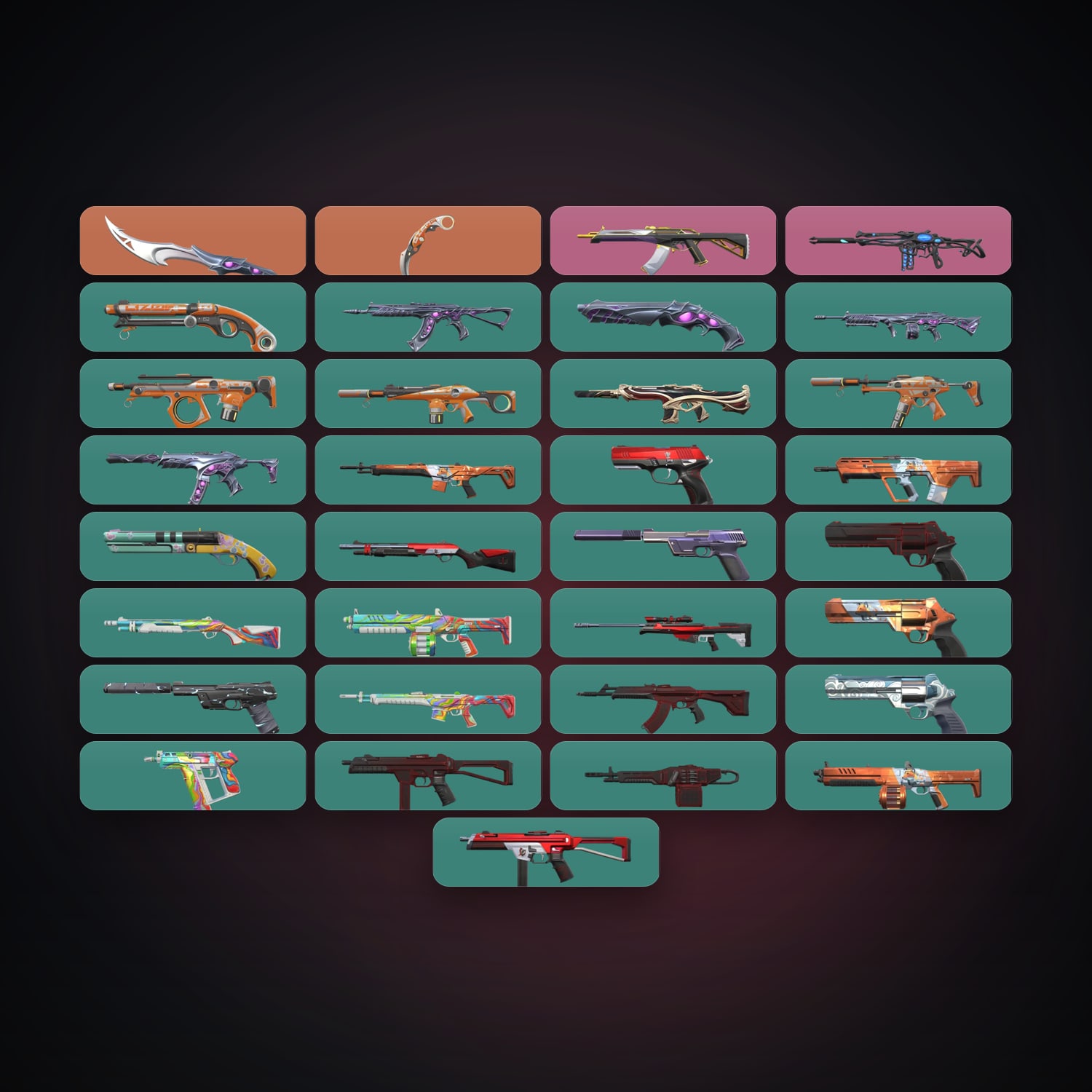 LA Gold 1 locker — 2 knives, 33 skins, lvl 96 — HabibiAccounts