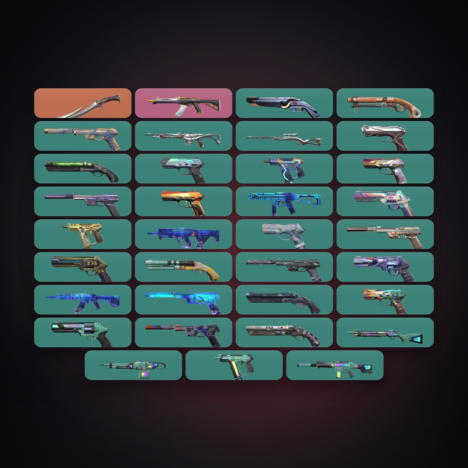 LA Gold 1 locker — 1 knives, 37 skins, lvl 252 — HabibiAccounts