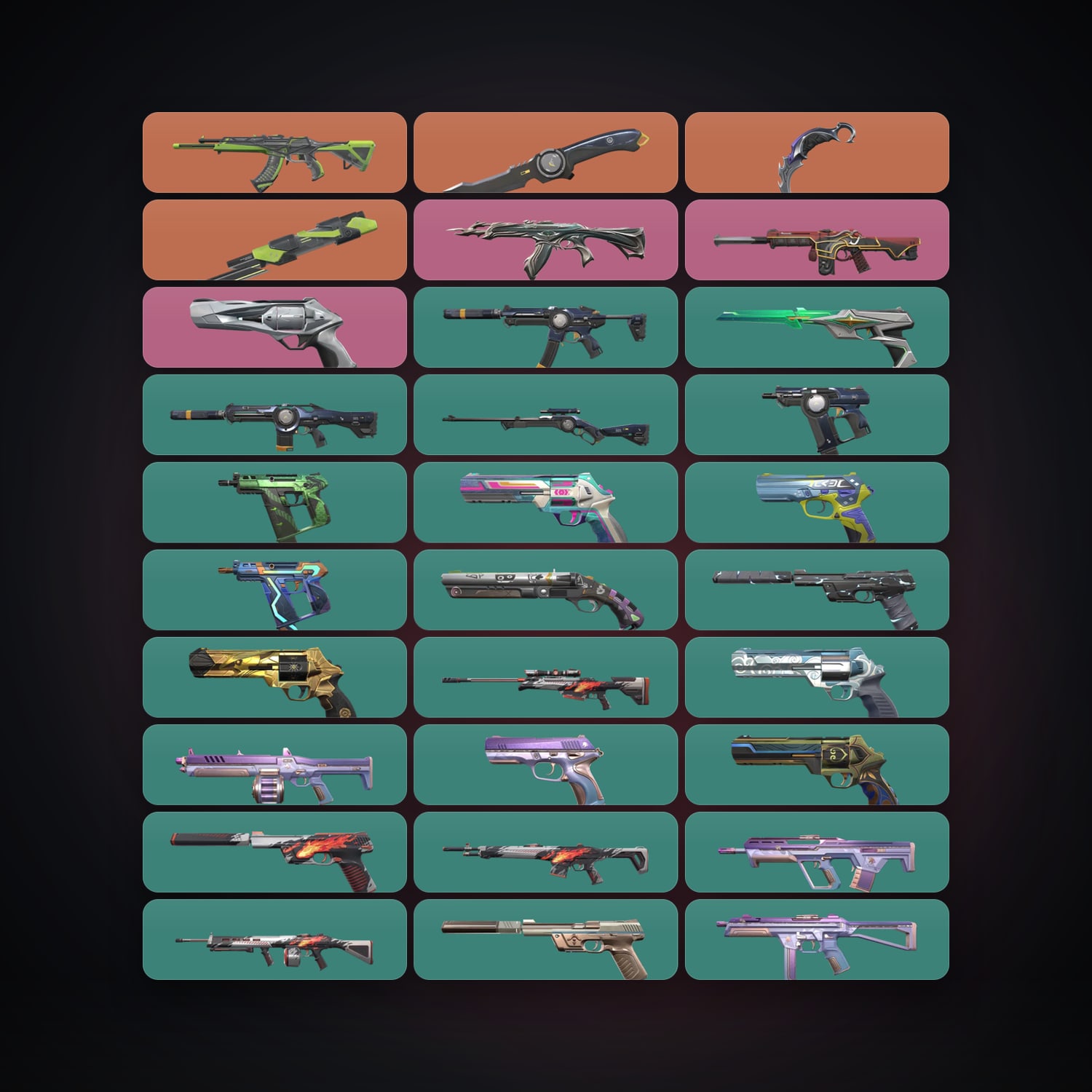 LA Diamond 3 locker — 3 knives, 30 skins, lvl 205 — HabibiAccounts