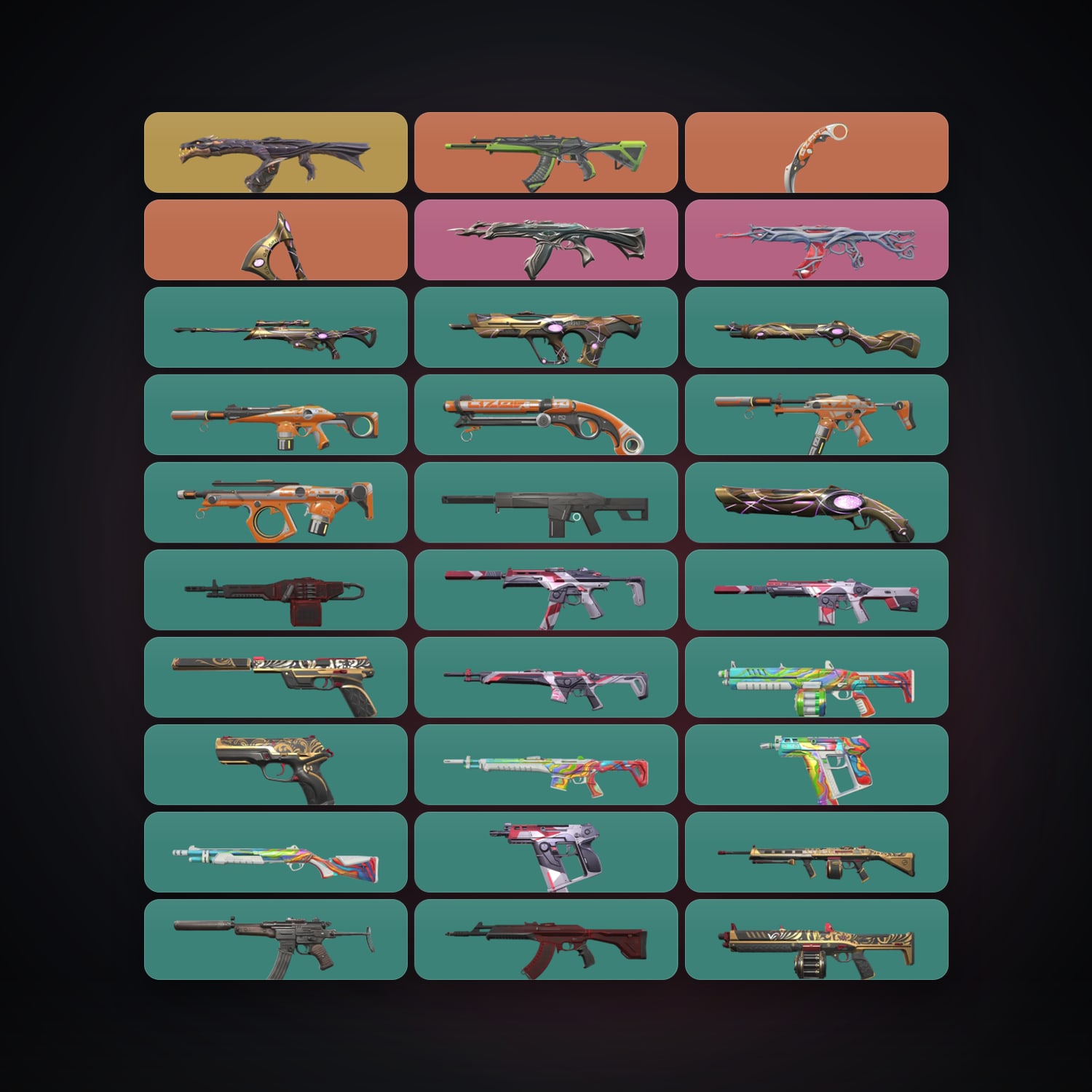 LA Gold 1 locker — 2 knives, 32 skins, lvl 54 — HabibiAccounts