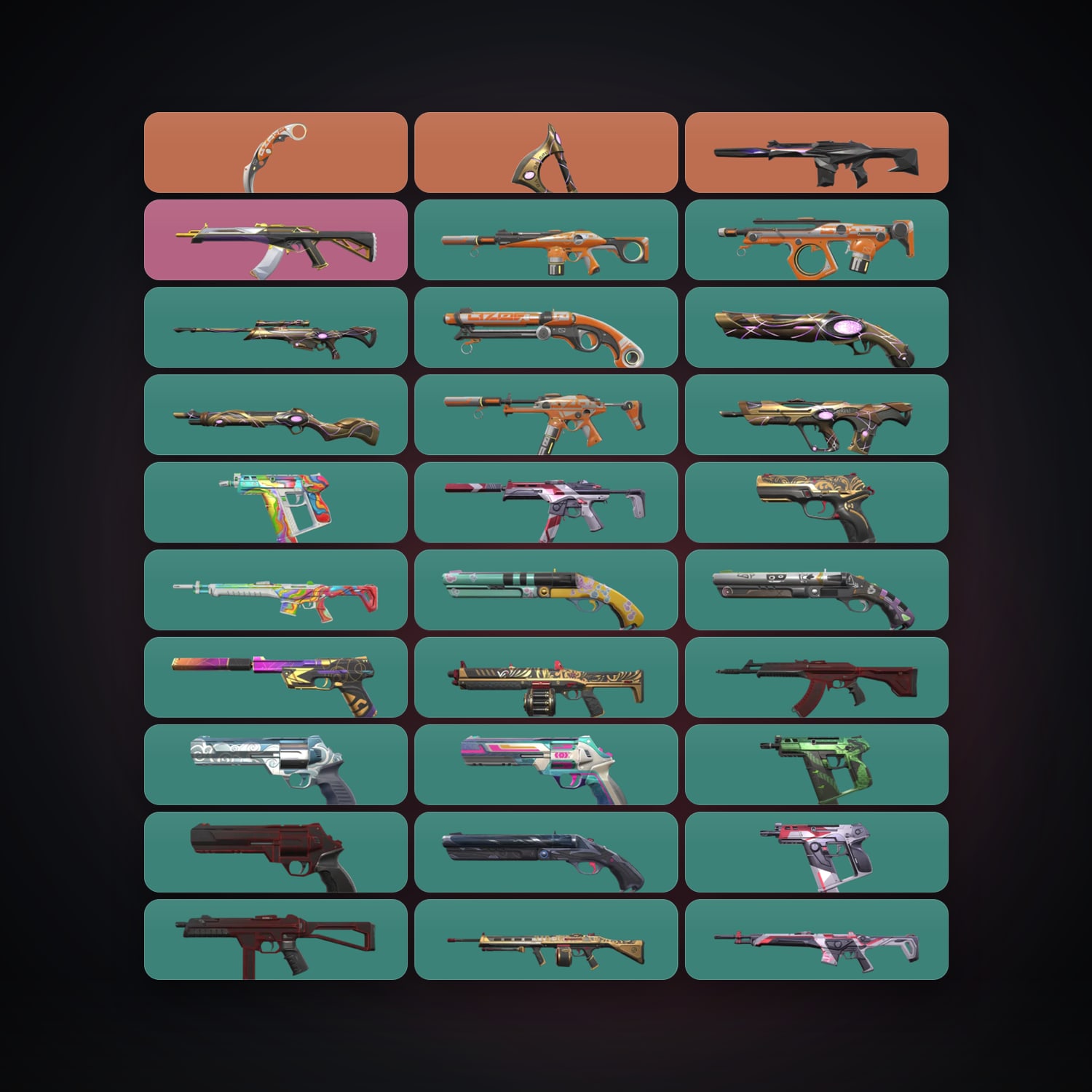 LA Plat 1 locker — 2 knives, 42 skins, lvl 207 — HabibiAccounts