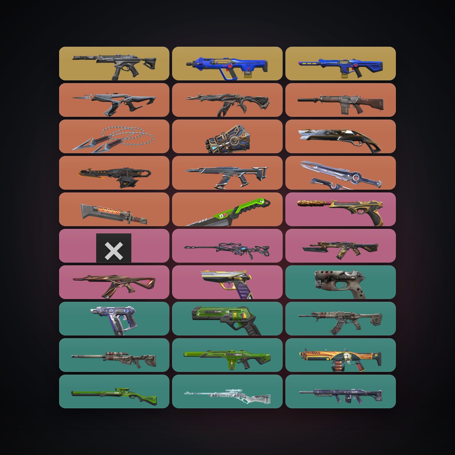 NA Silver 1 locker — 5 knives, 60 skins, lvl 49 — HabibiAccounts