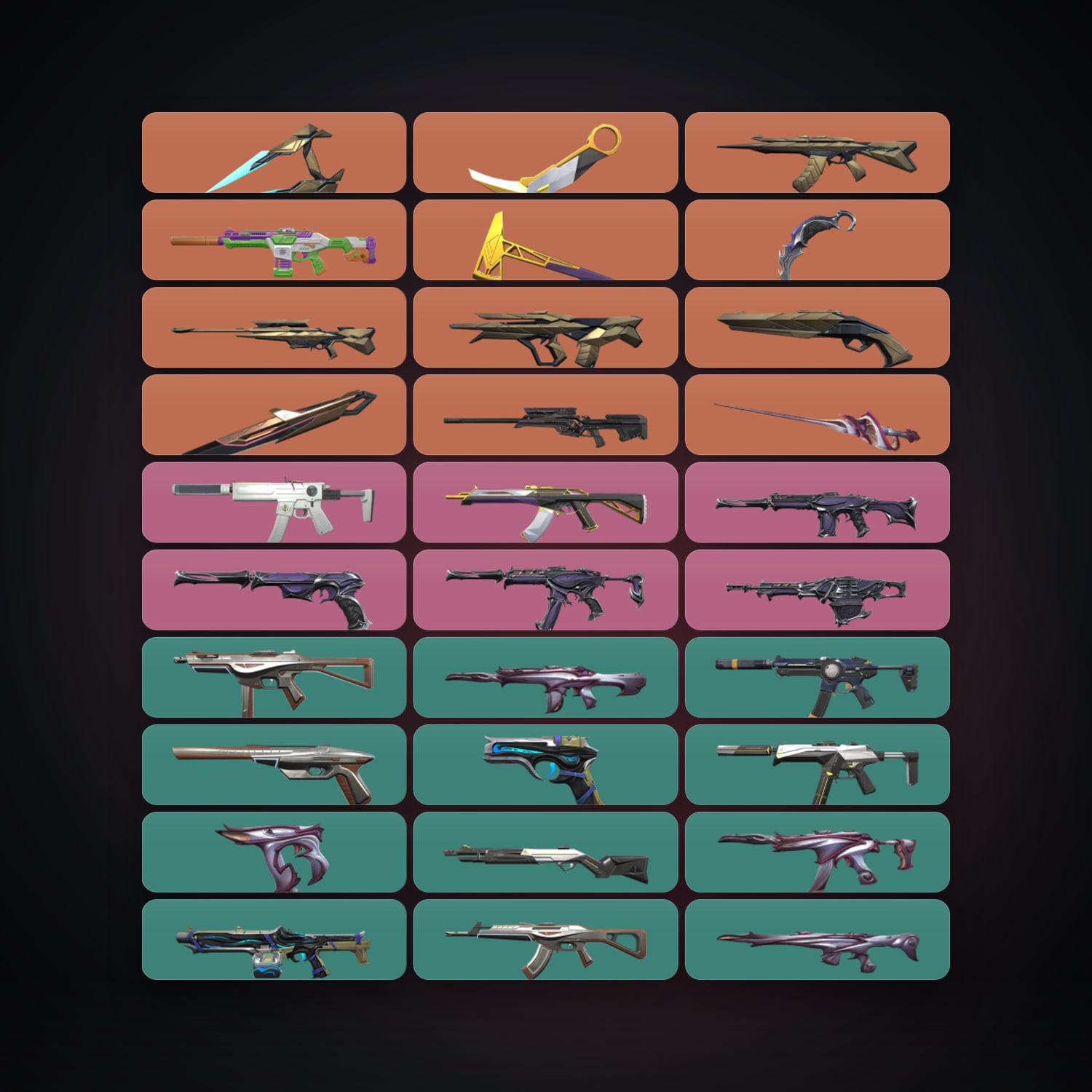 NA Silver 1 locker — 6 knives, 72 skins, lvl 61 — HabibiAccounts