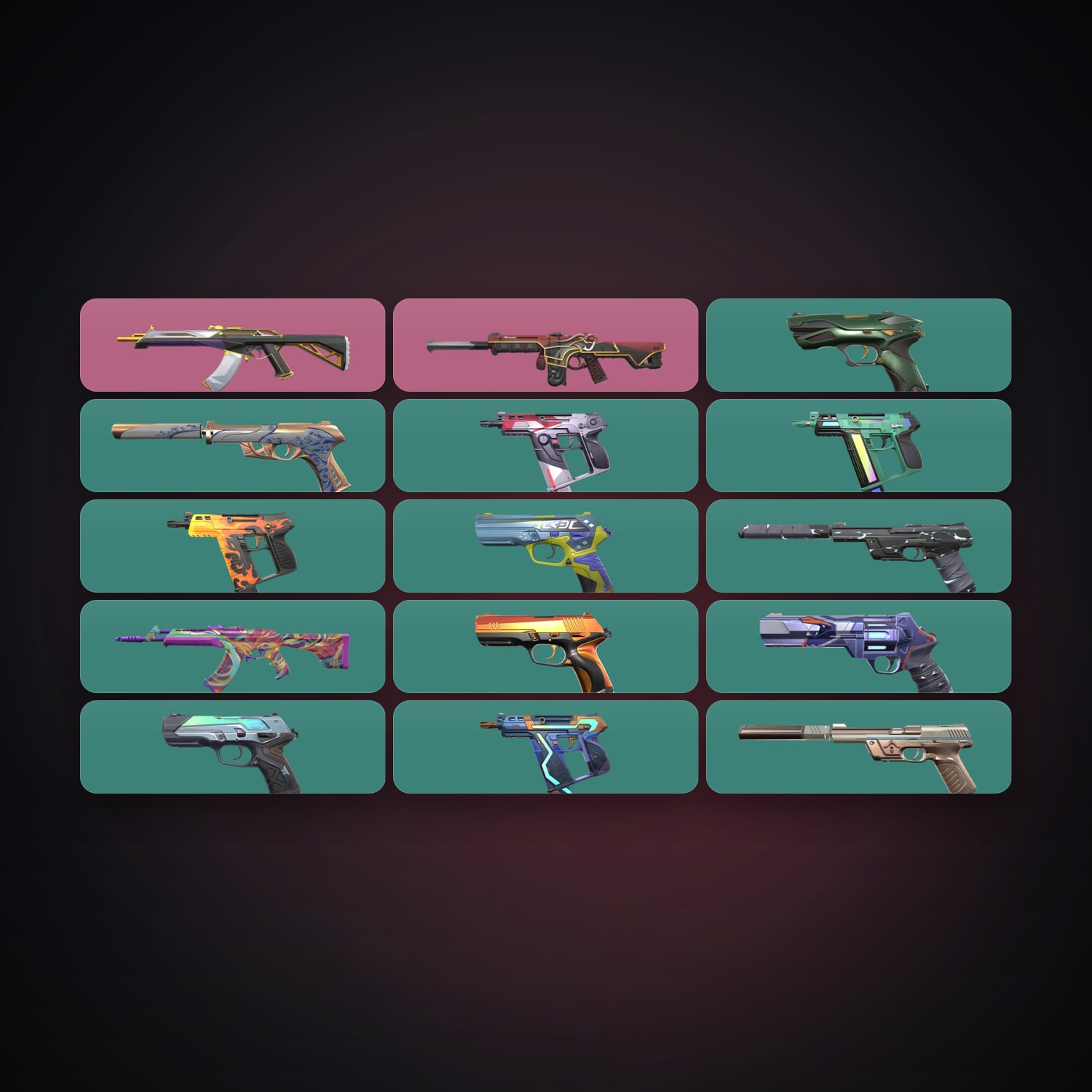 NA Gold 1 locker — 15 skins, lvl 154 — HabibiAccounts