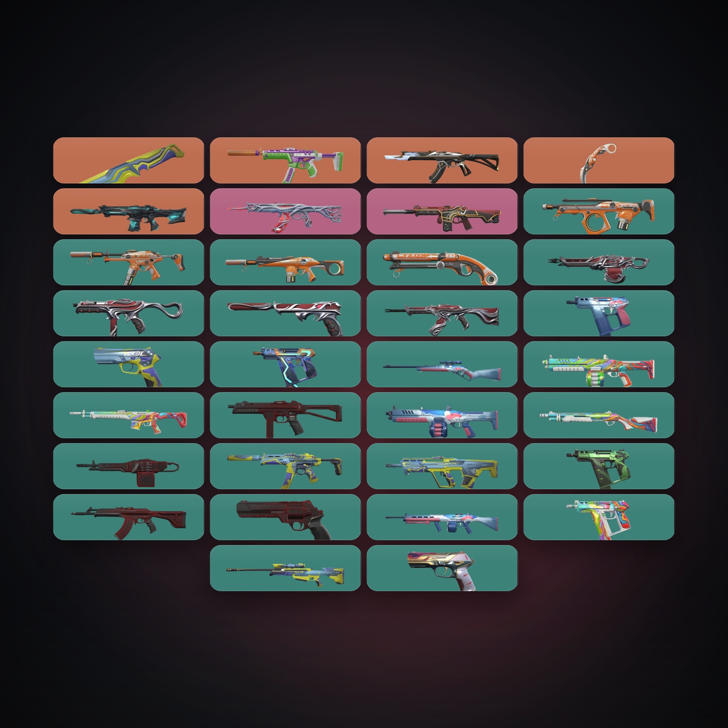 NA Plat 2 locker — 2 knives, 34 skins, lvl 73 — HabibiAccounts