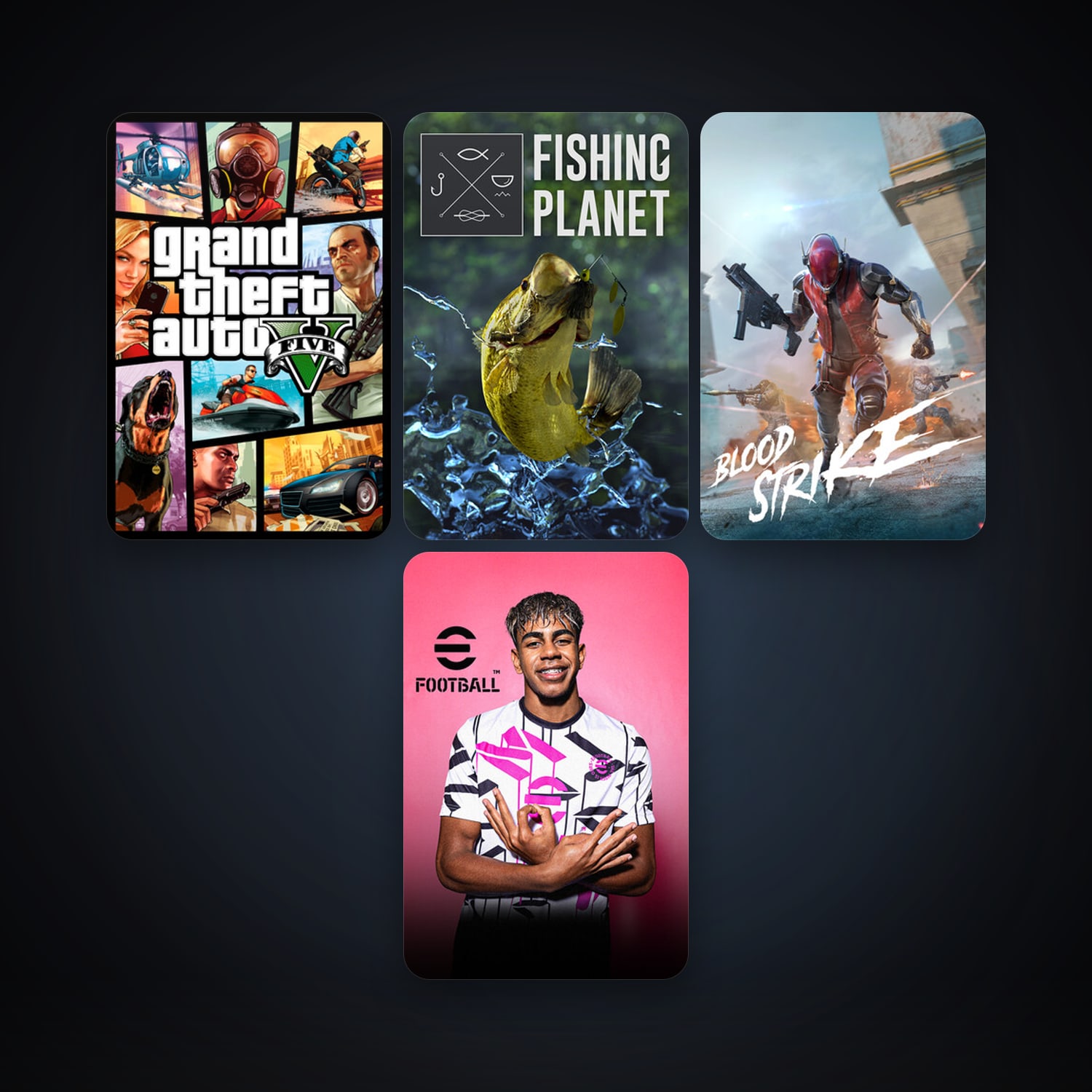GTA V + Fishing Planet, 8 games, clean — HabibiAccounts
