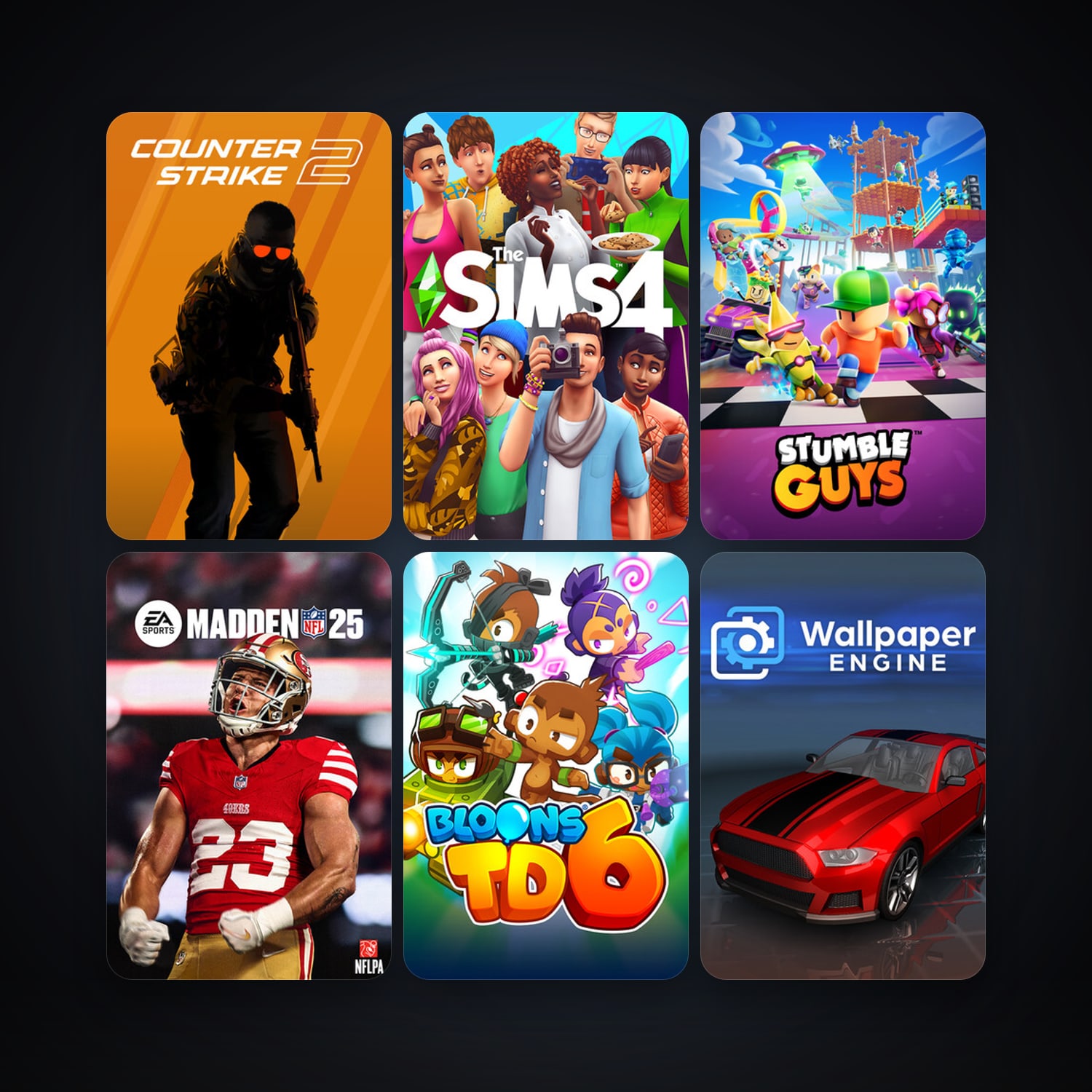 CS2 Prime + Bloons TD 6, 37 games, Steam 20, clean — HabibiAccounts