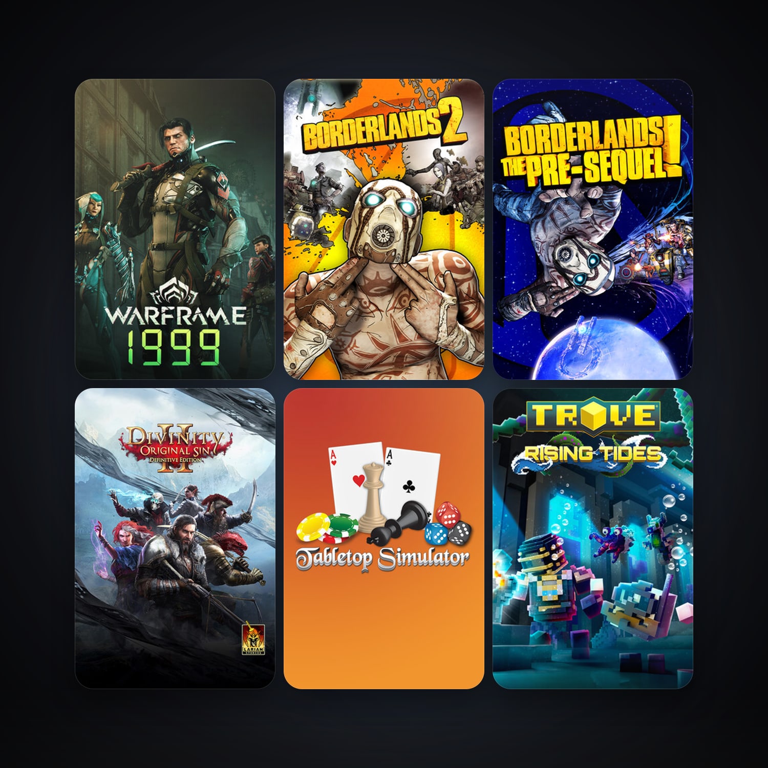 The Guild II Renaissance + Borderlands 2, 32 games, clean — HabibiAccounts