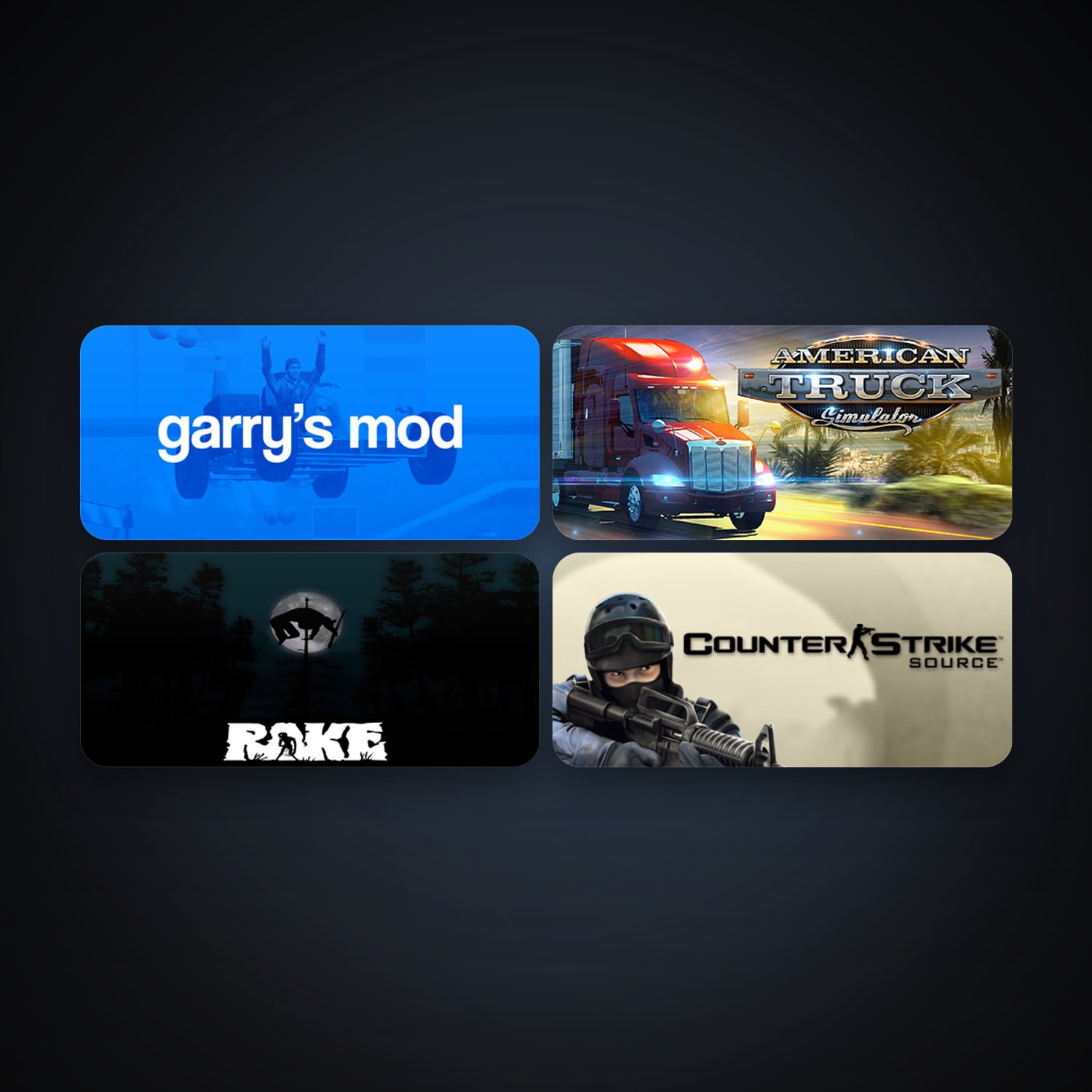 Counter-Strike: Source + Garry's Mod, 7 games, clean — HabibiAccounts
