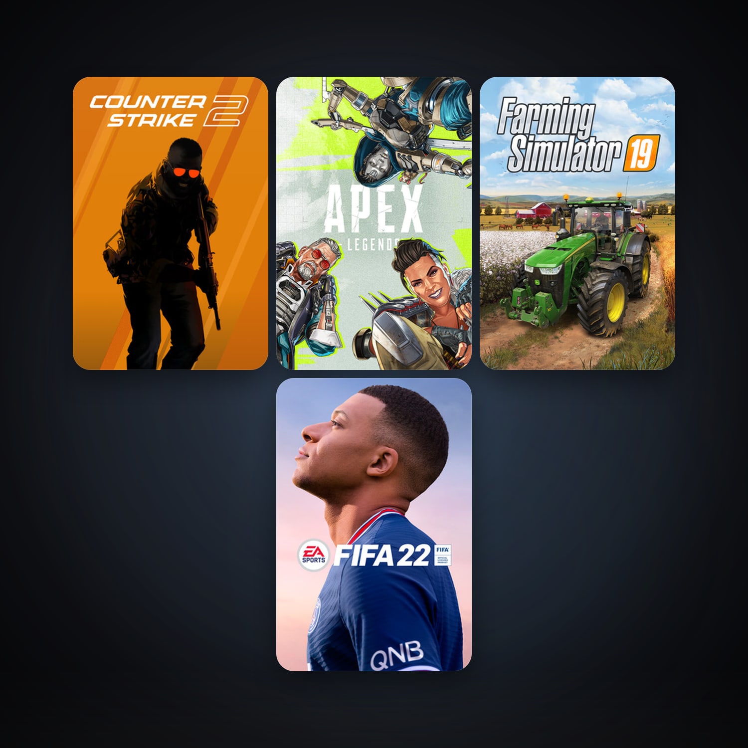 CS2 Prime + Farming Simulator 19, 6 games, clean — HabibiAccounts