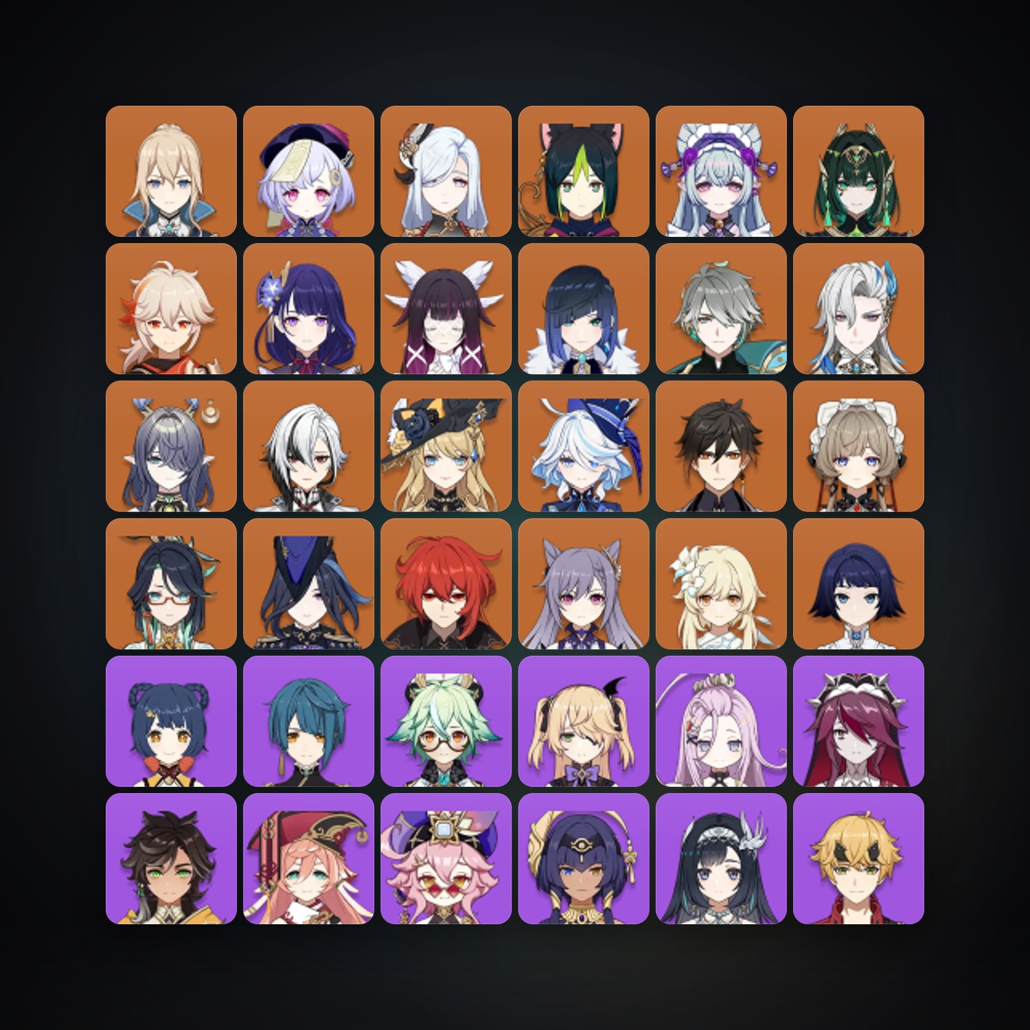 Genshin Impact | AR 59 | 72 Chars | 22× 5★ — Genshin / miHoYo Account — HabibiAccounts
