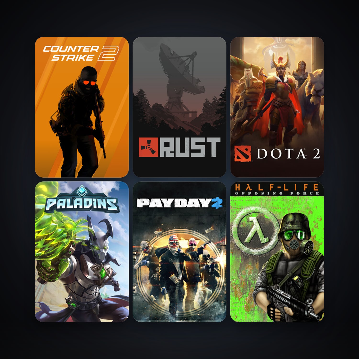 Half-Life: Opposing Force + Dota 2, 64 games, Steam 37, clean — HabibiAccounts