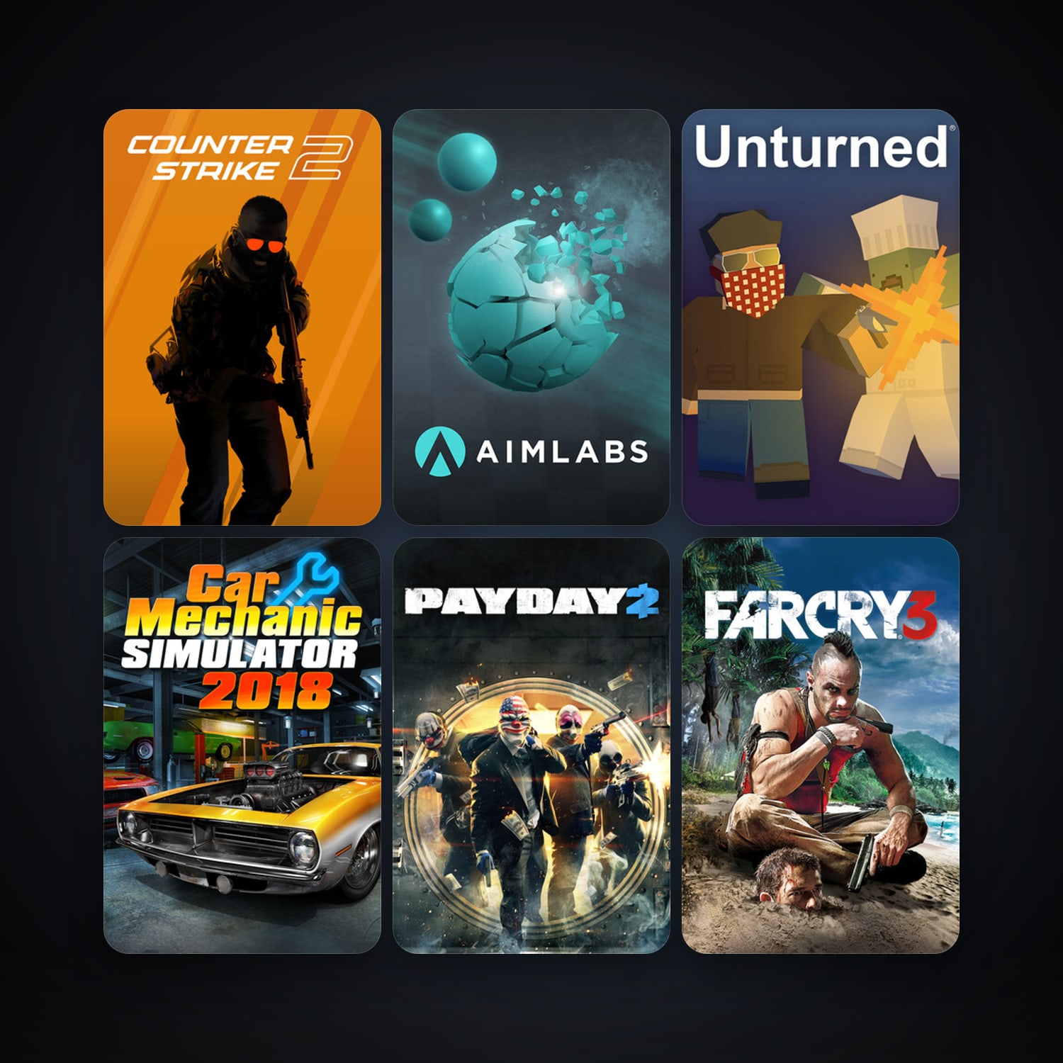 CS2 Prime + PAYDAY 2, 12 games, Steam 10, clean · 262604434 — HabibiAccounts