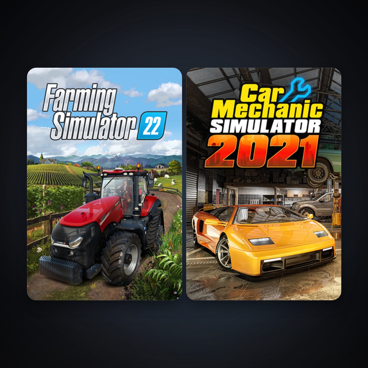 Car Mechanic Simulator 2021 + Farming Simulator 22, 7 games, clean — HabibiAccounts