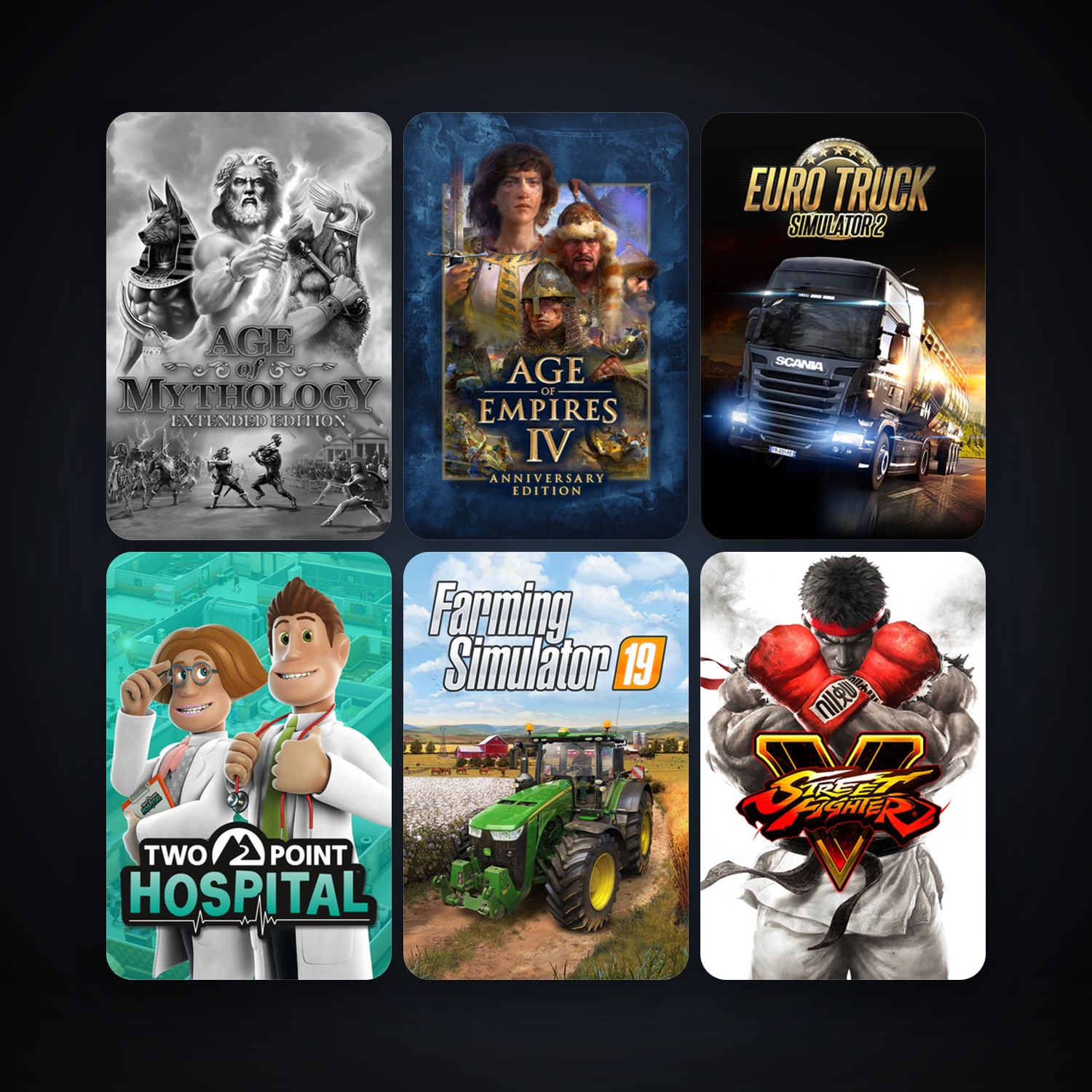 Euro Truck Simulator 2 + Age of Mythology: Extended Edition, 17 games, clean — HabibiAccounts