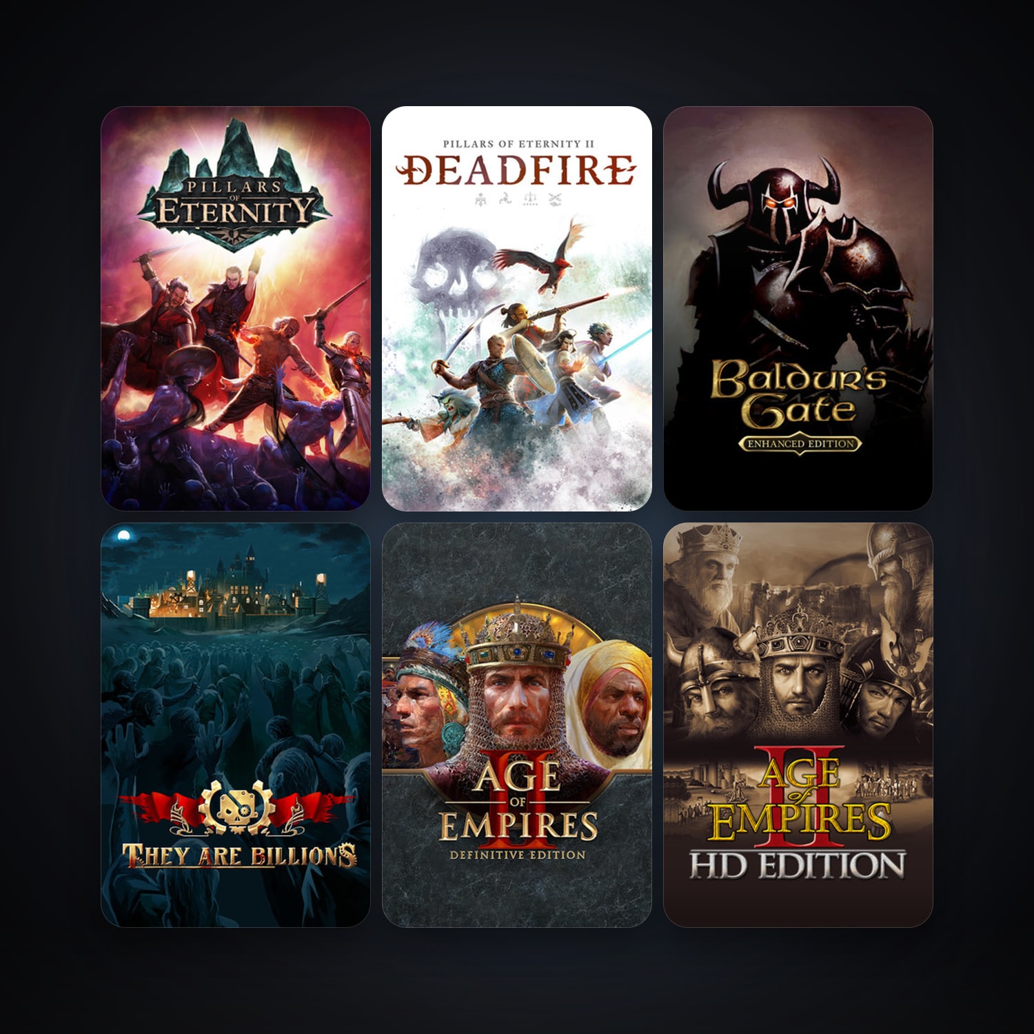 Age of Empires II + Baldur's Gate: Enhanced Edition, 32 games, clean — HabibiAccounts