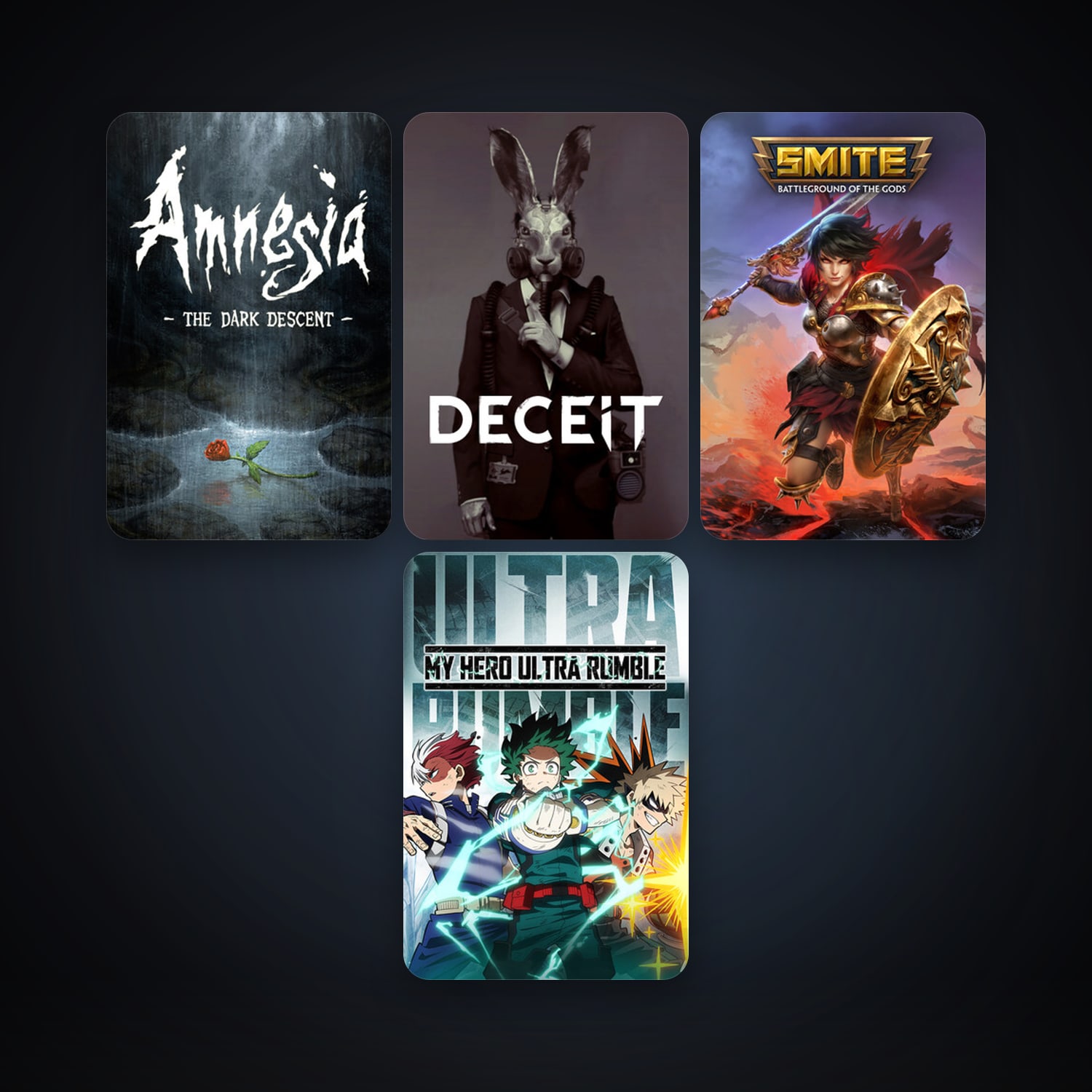 Amnesia: The Dark Descent + SMITE, 8 games, clean — HabibiAccounts