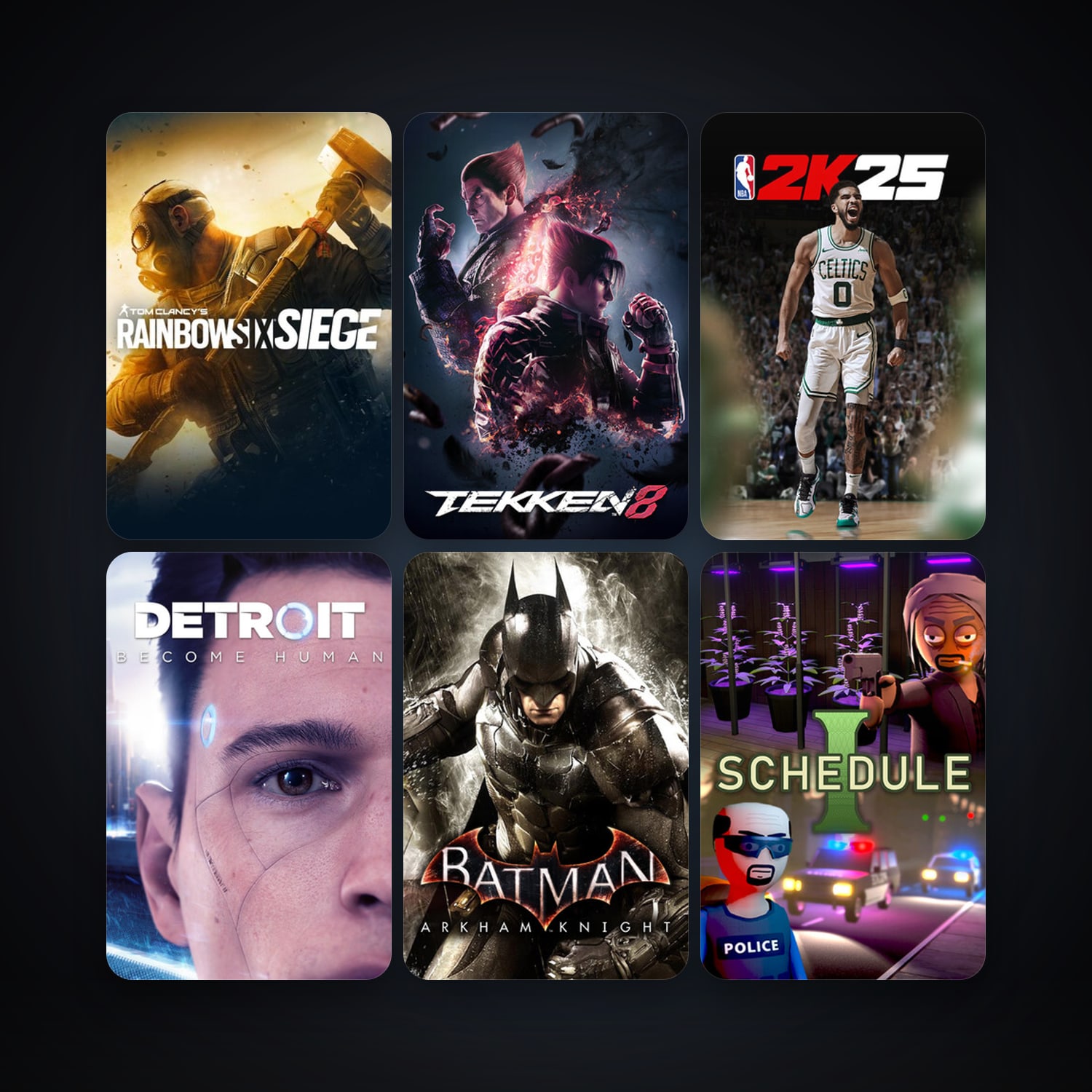 Batman: Arkham Knight + Tom Clancy's Rainbow Six Siege, 15 games, clean — HabibiAccounts