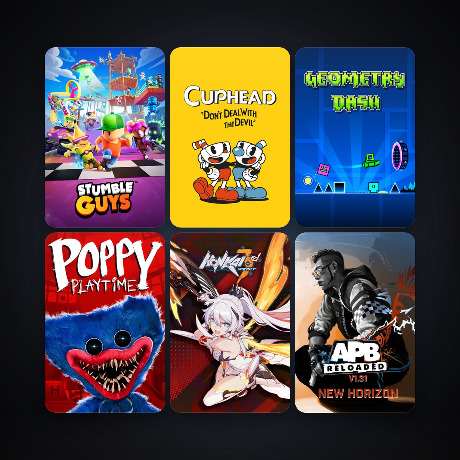 APB Reloaded + Cuphead, 16 games, clean — HabibiAccounts