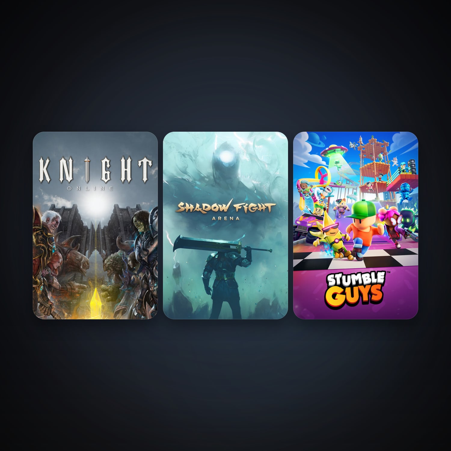 Knight Online + Shadow Fight Arena, 4 games, clean — HabibiAccounts