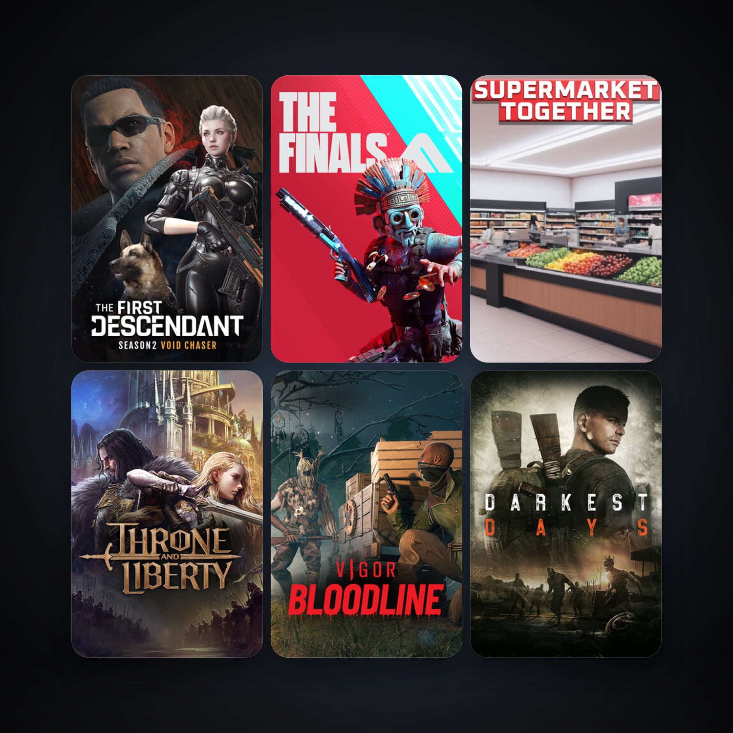 DARKEST DAYS + THE FINALS, 16 games, clean — HabibiAccounts
