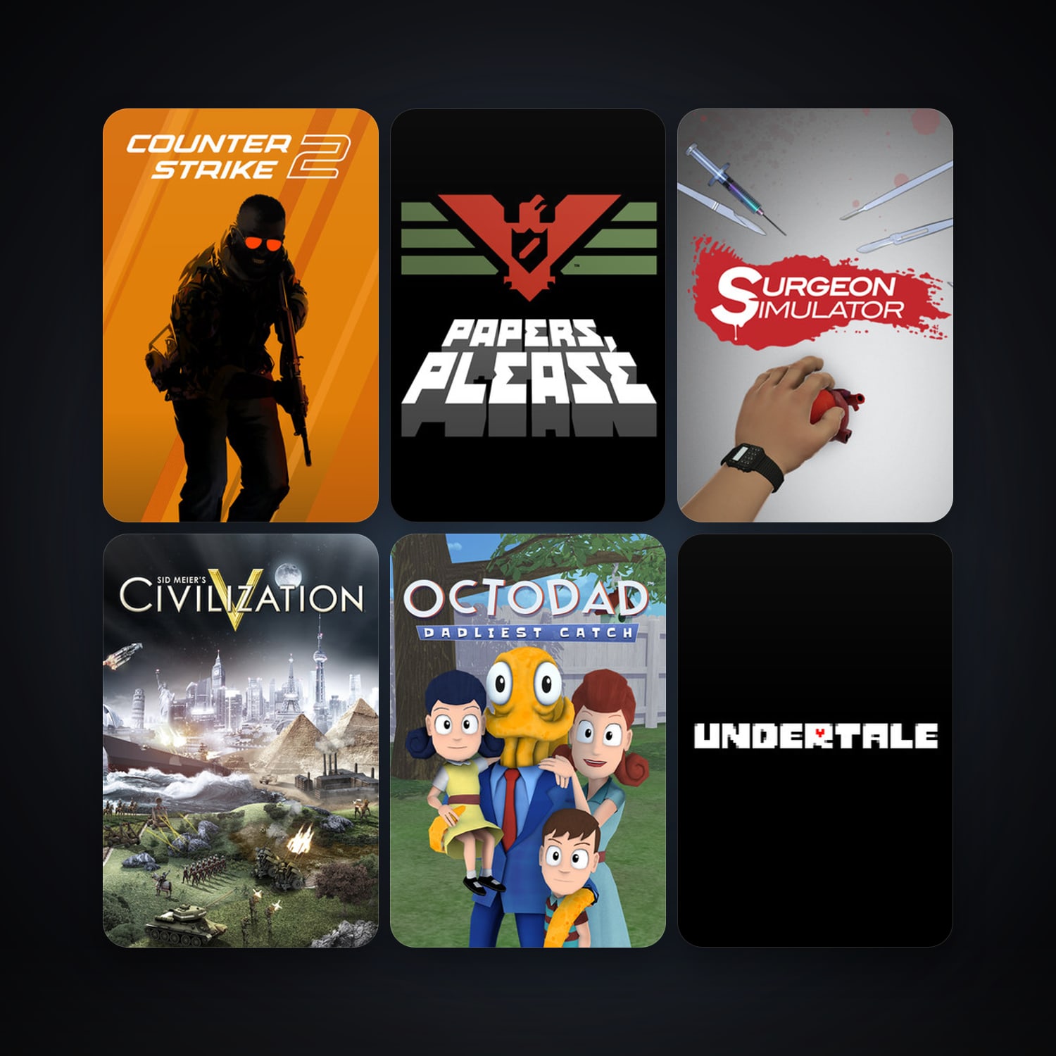 CS2 Prime + Sid Meier's Civilization V, 7 games, clean — HabibiAccounts
