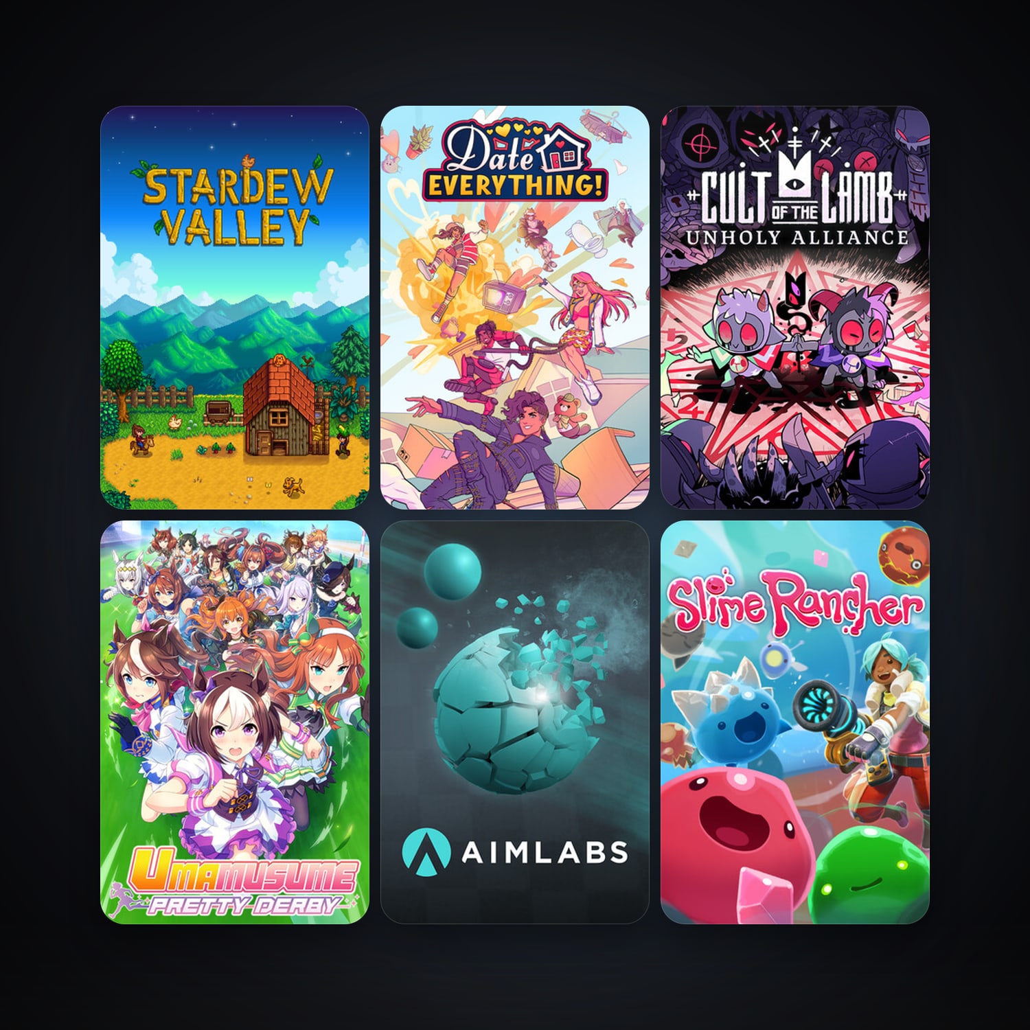 Stardew Valley + Slime Rancher, 11 games, clean — HabibiAccounts