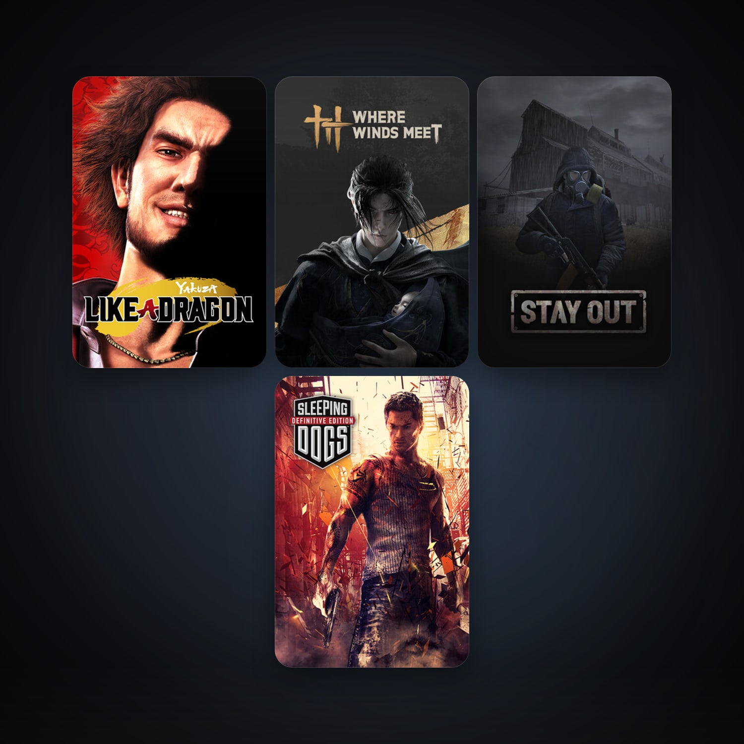 Sleeping Dogs: Definitive Edition + Street Fighter V, 7 games, clean — HabibiAccounts