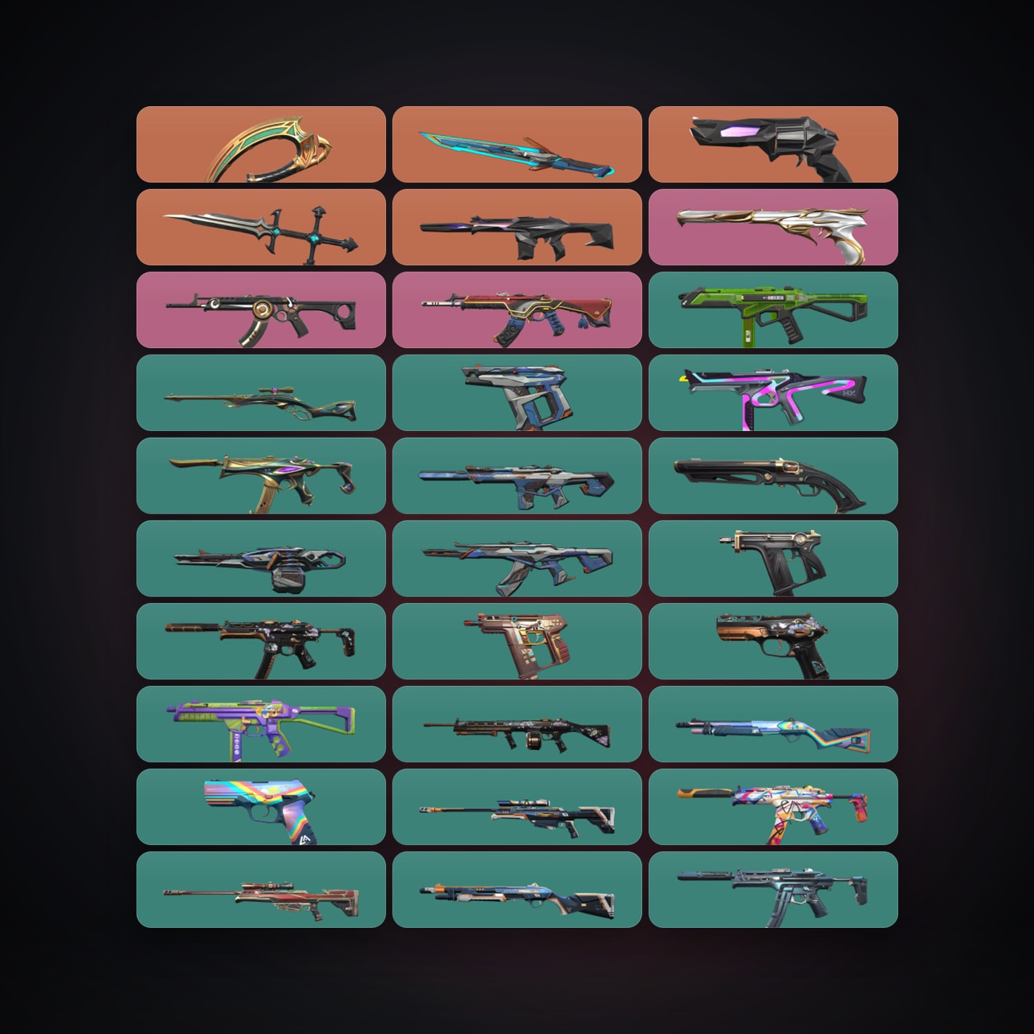 BR locker — 3 knives, 39 skins, lvl 37 — HabibiAccounts