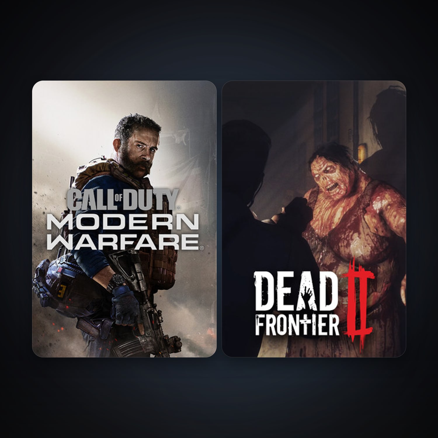 Dead Frontier 2 + Call of Duty: Modern Warfare, 4 games, clean — HabibiAccounts
