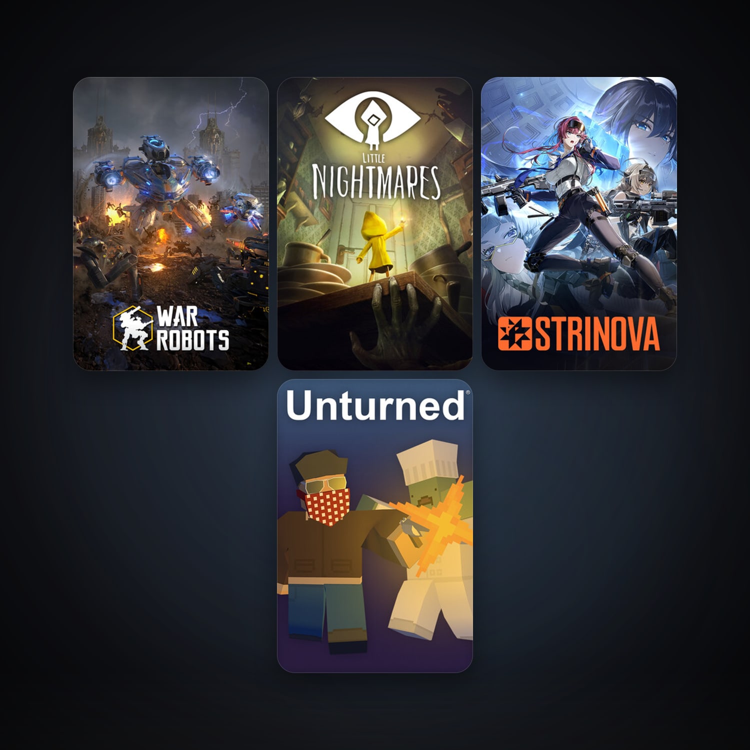 Unturned + Little Nightmares, 8 games, clean — HabibiAccounts