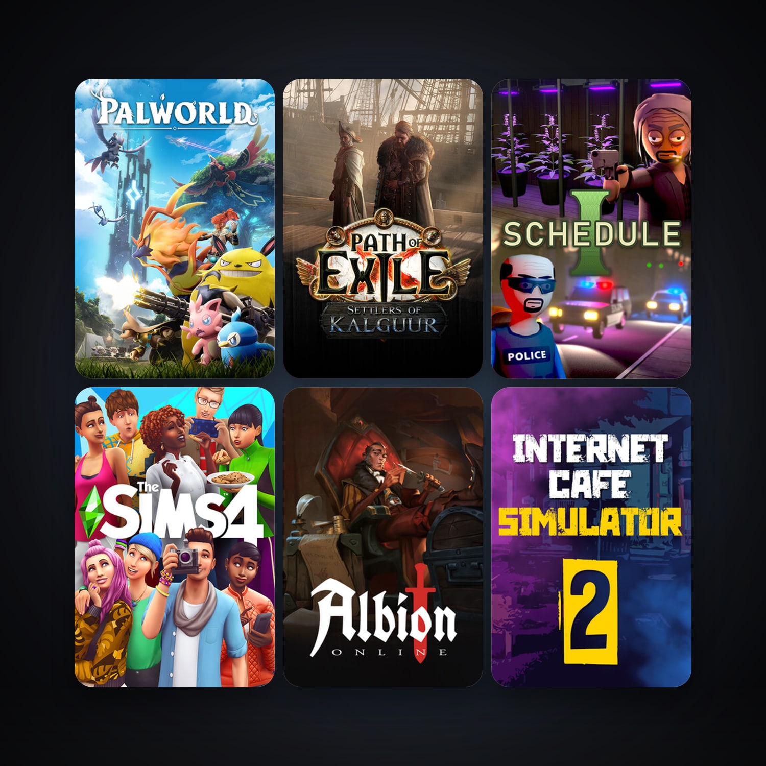 Path of Exile + Albion Online, 8 games, clean — HabibiAccounts