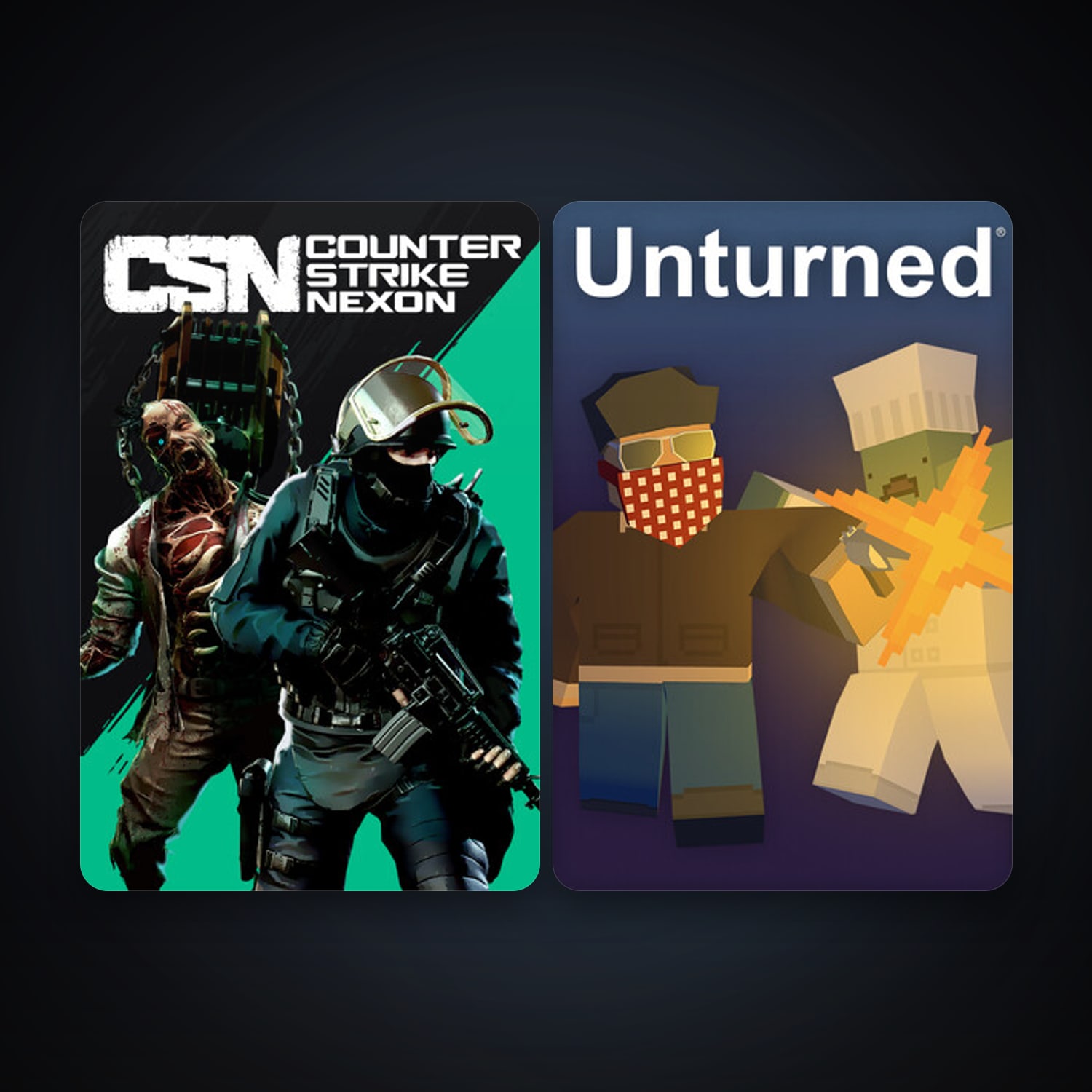 Counter-Strike Nexon: Studio + Unturned, 3 games, clean — HabibiAccounts