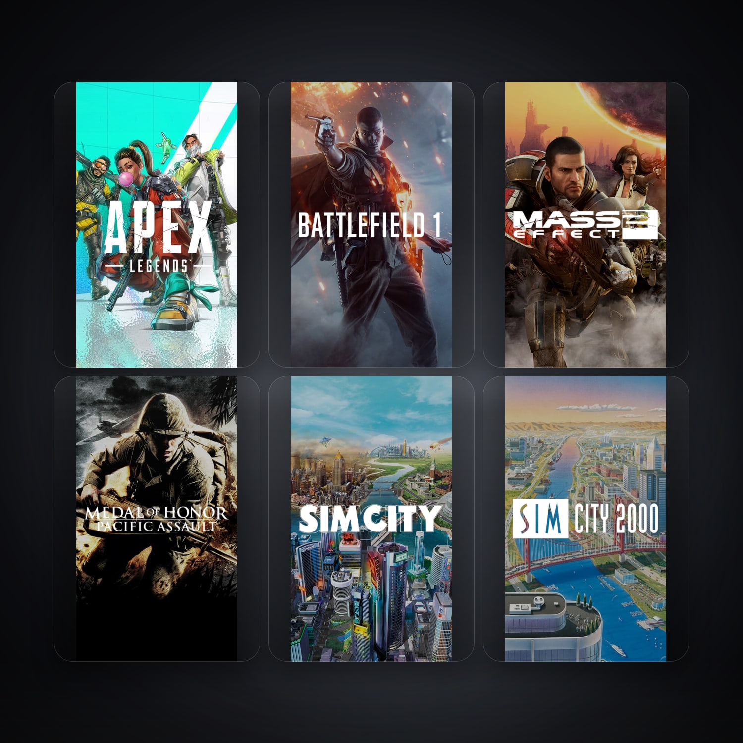 EA Apex Legends + Battlefield 1 — BR — 7 games — HabibiAccounts