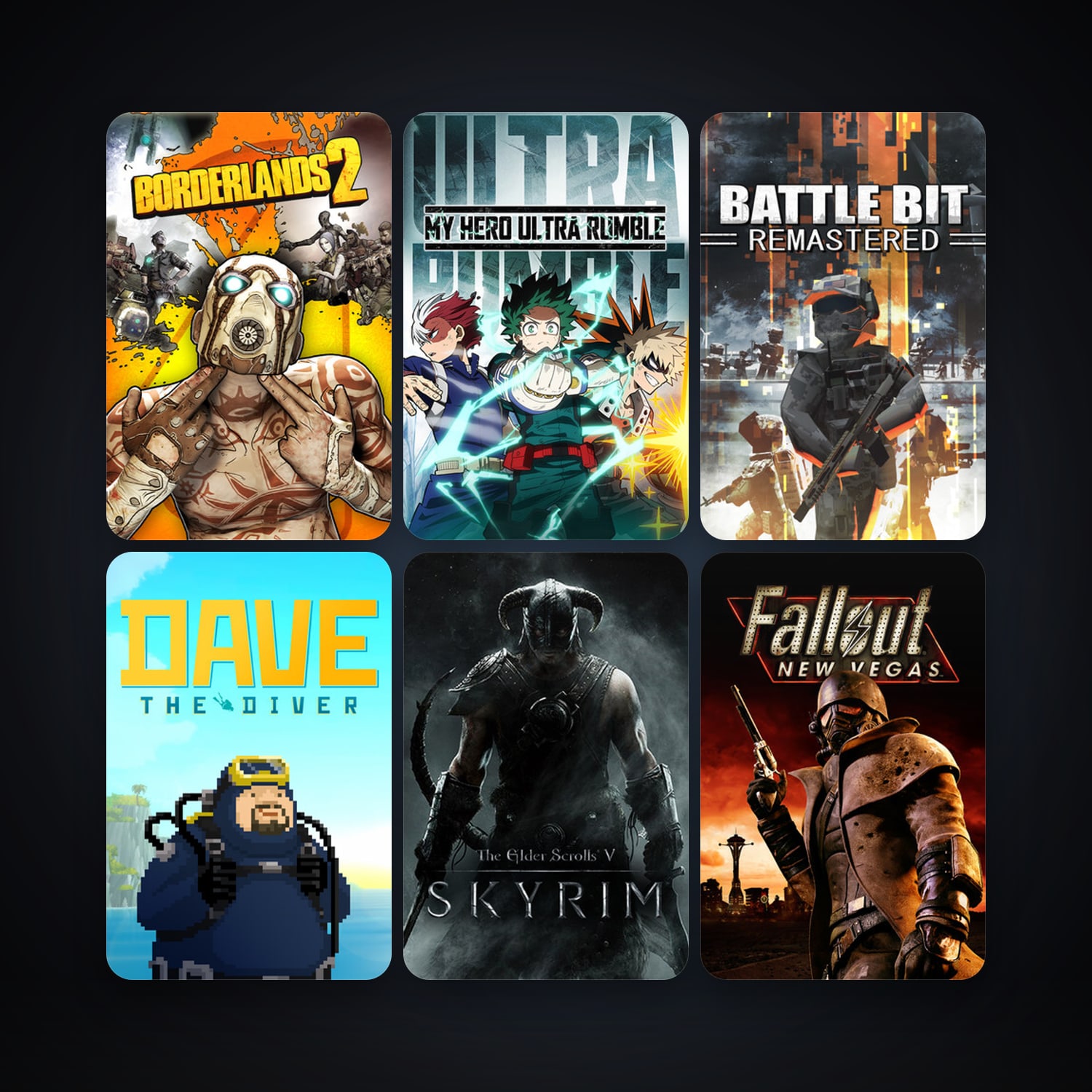 Fallout: New Vegas + Borderlands 2, 21 games, clean — HabibiAccounts