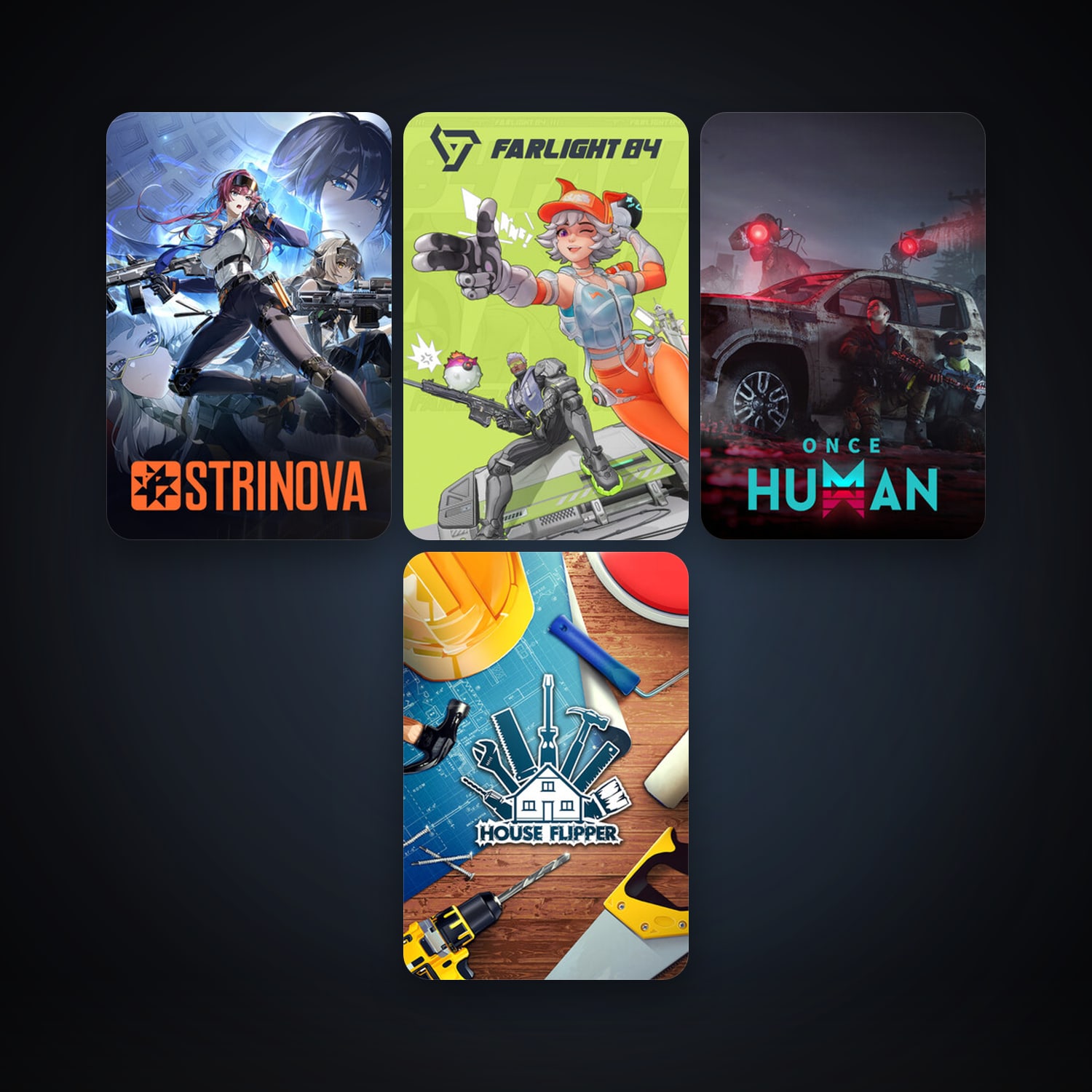 House Flipper + Strinova, 8 games, clean — HabibiAccounts