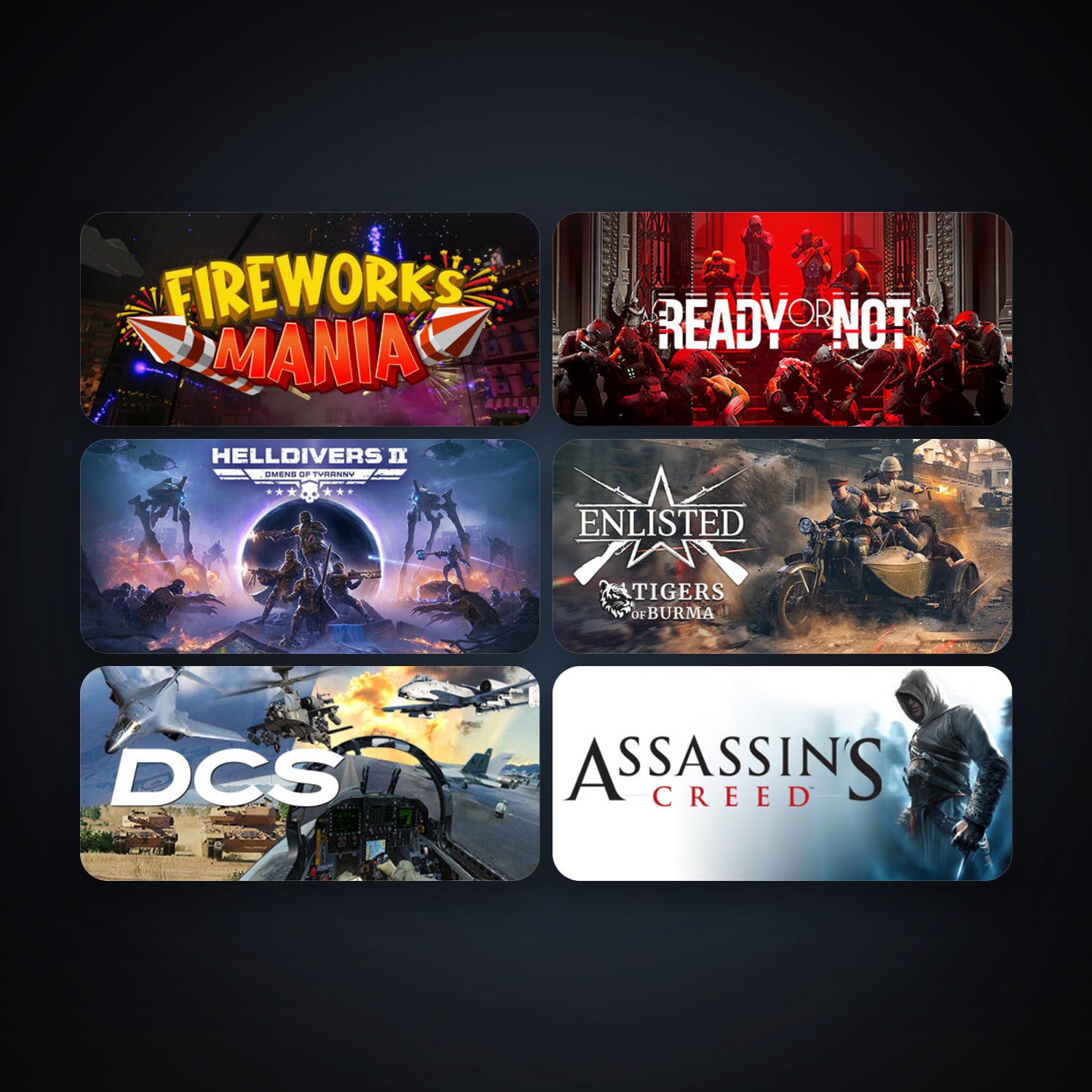 Assassin's Creed: Director's Cut Edition + DCS World Steam Edition, 14 games, clean — HabibiAccounts