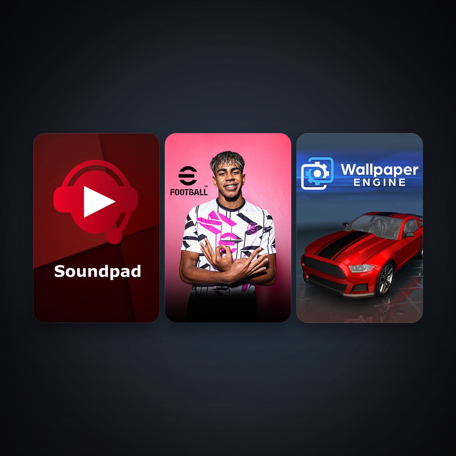 Wallpaper Engine + Soundpad, 11 games, clean — HabibiAccounts