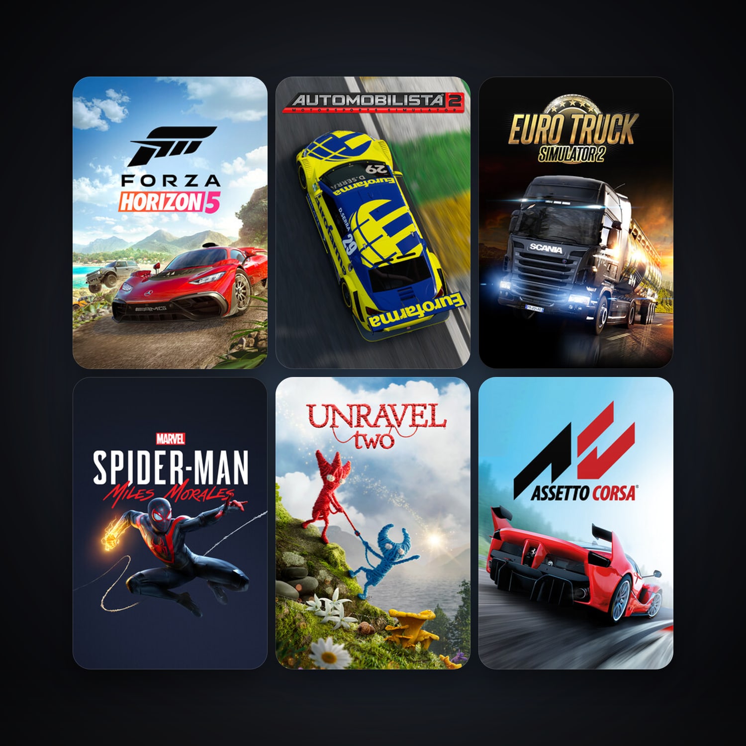 Euro Truck Simulator 2 + Assetto Corsa, 14 games, clean — HabibiAccounts