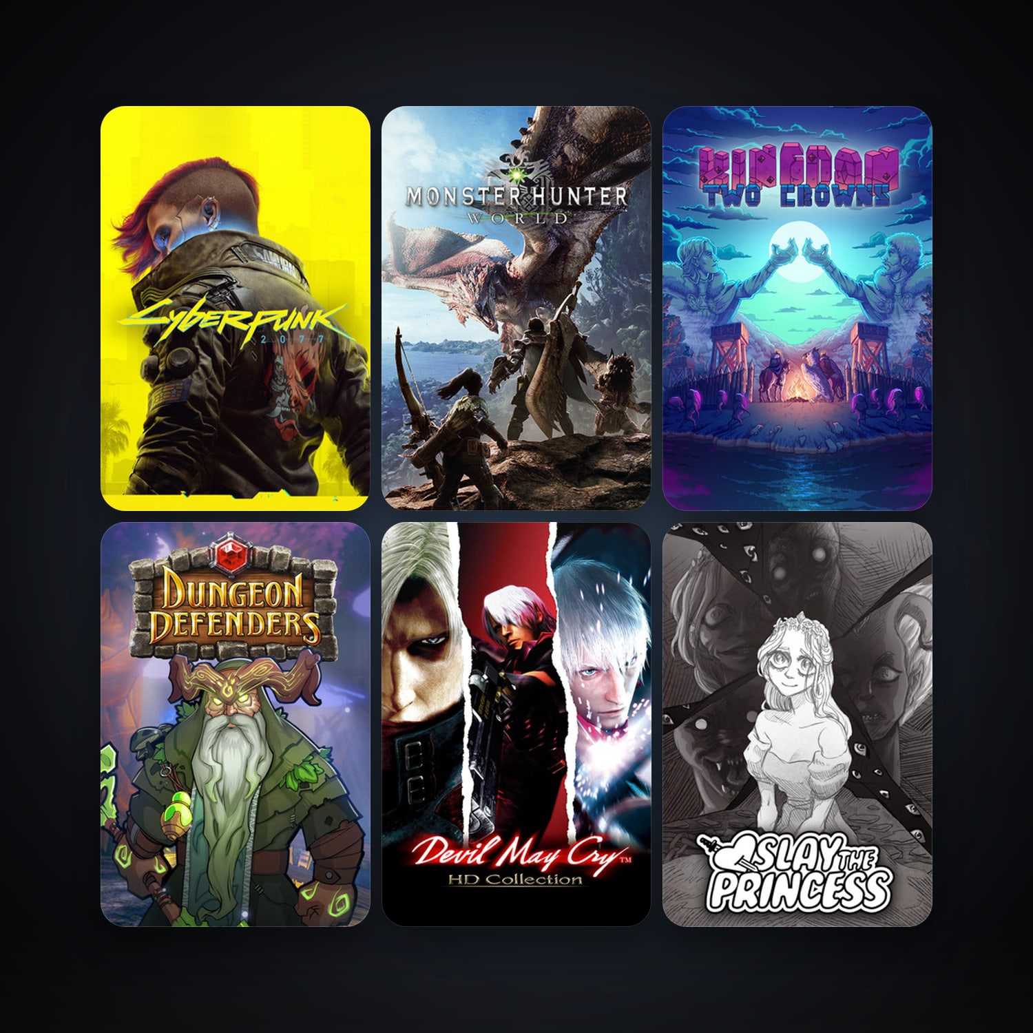 Dungeon Defenders + MONSTER HUNTER: WORLD, 21 games, clean — HabibiAccounts