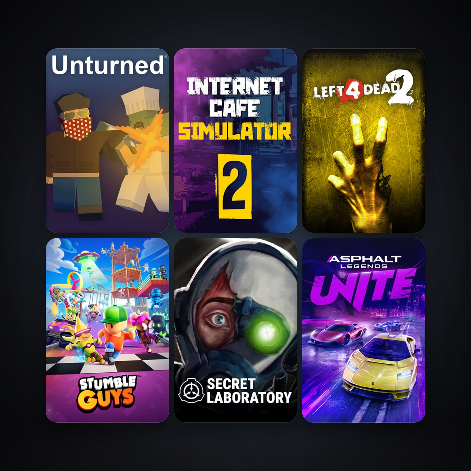 Left 4 Dead 2 + Unturned, 11 games, clean — HabibiAccounts
