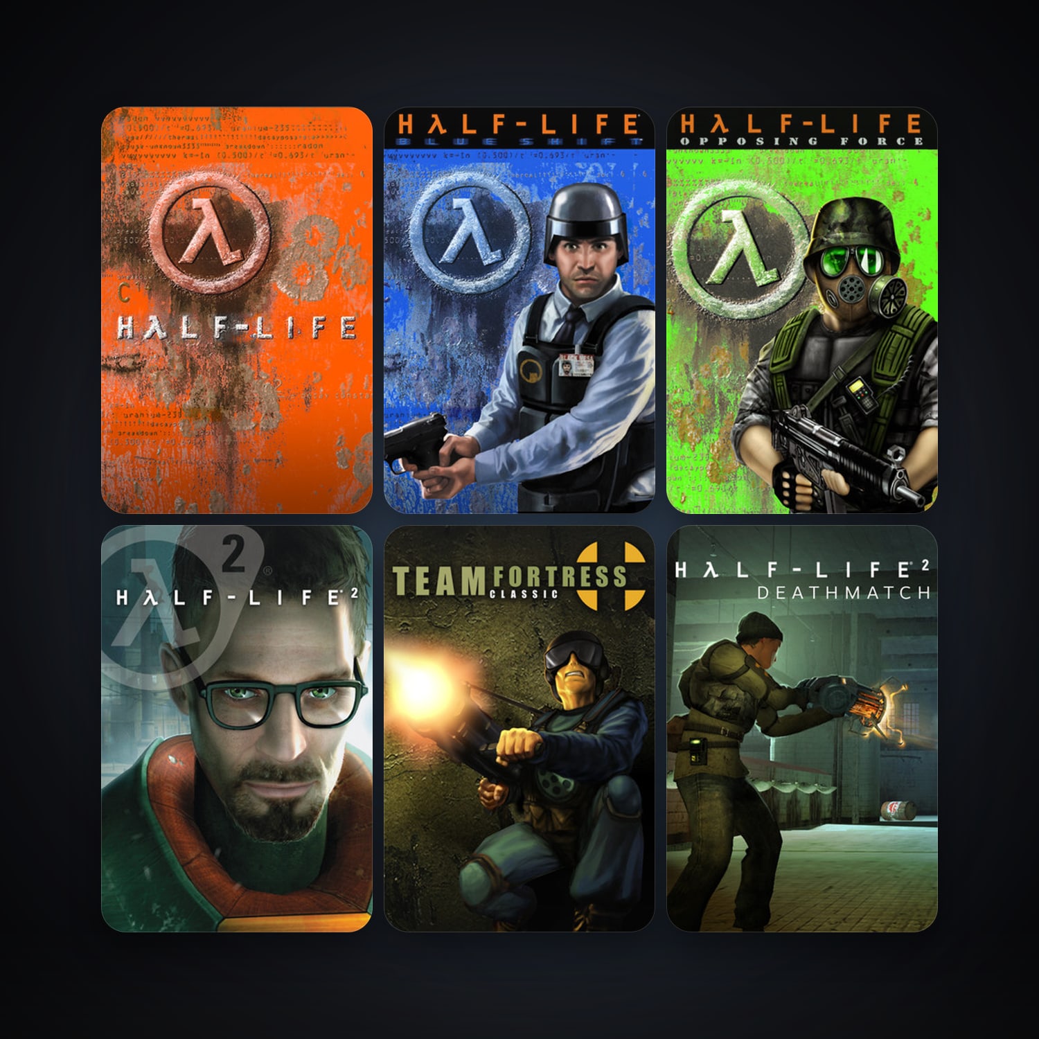 Team Fortress Classic + Half-Life: Opposing Force, 7 games, clean — HabibiAccounts