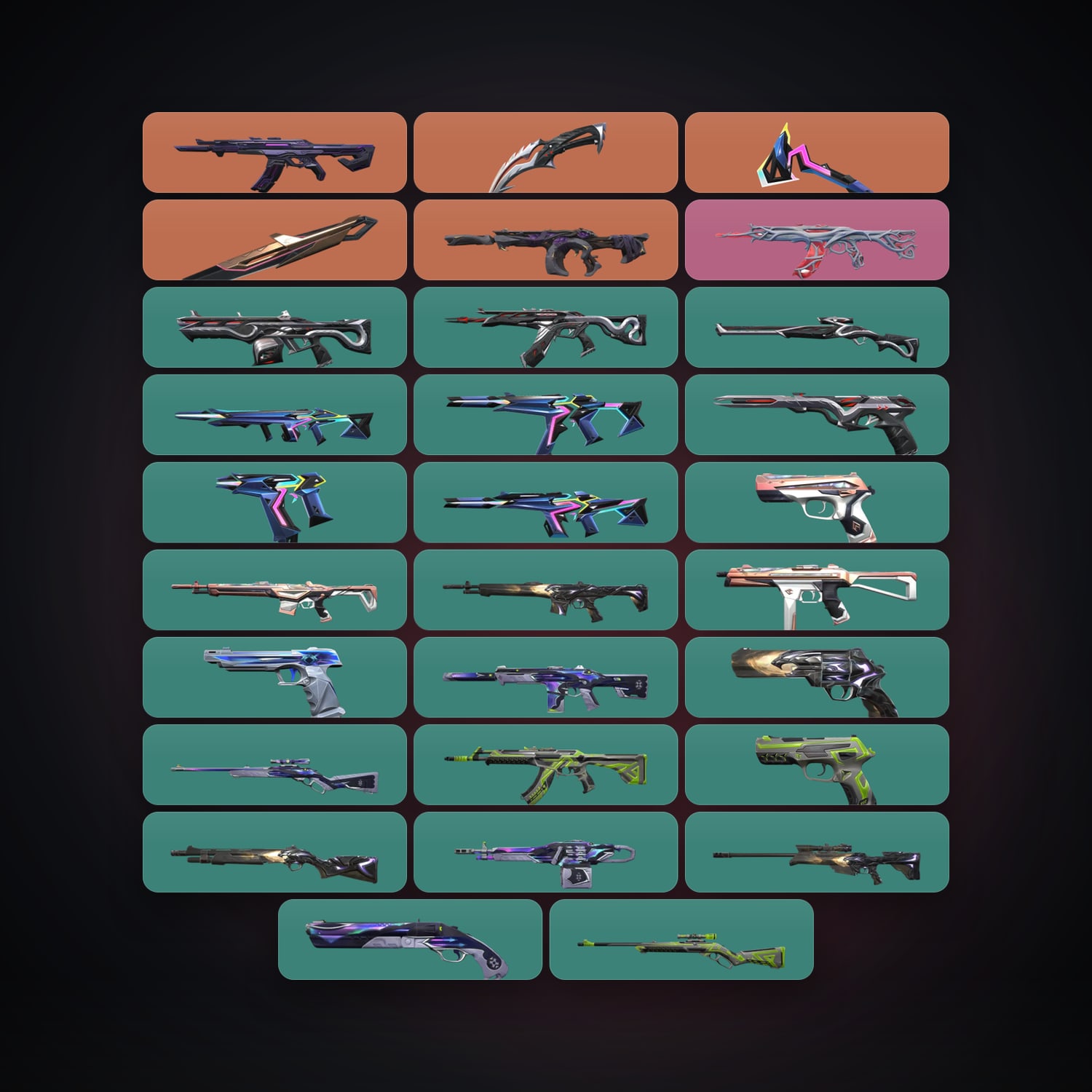 LA Silver 1 locker — 3 knives, 29 skins, lvl 84 — HabibiAccounts
