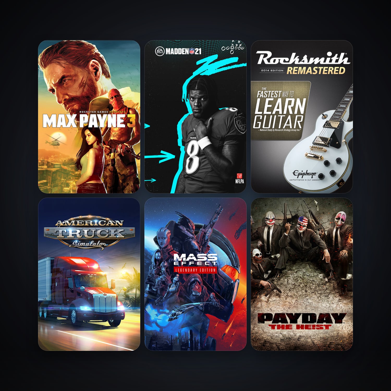 Grand Theft Auto: Vice City + PAYDAY The Heist, 18 games, clean — HabibiAccounts