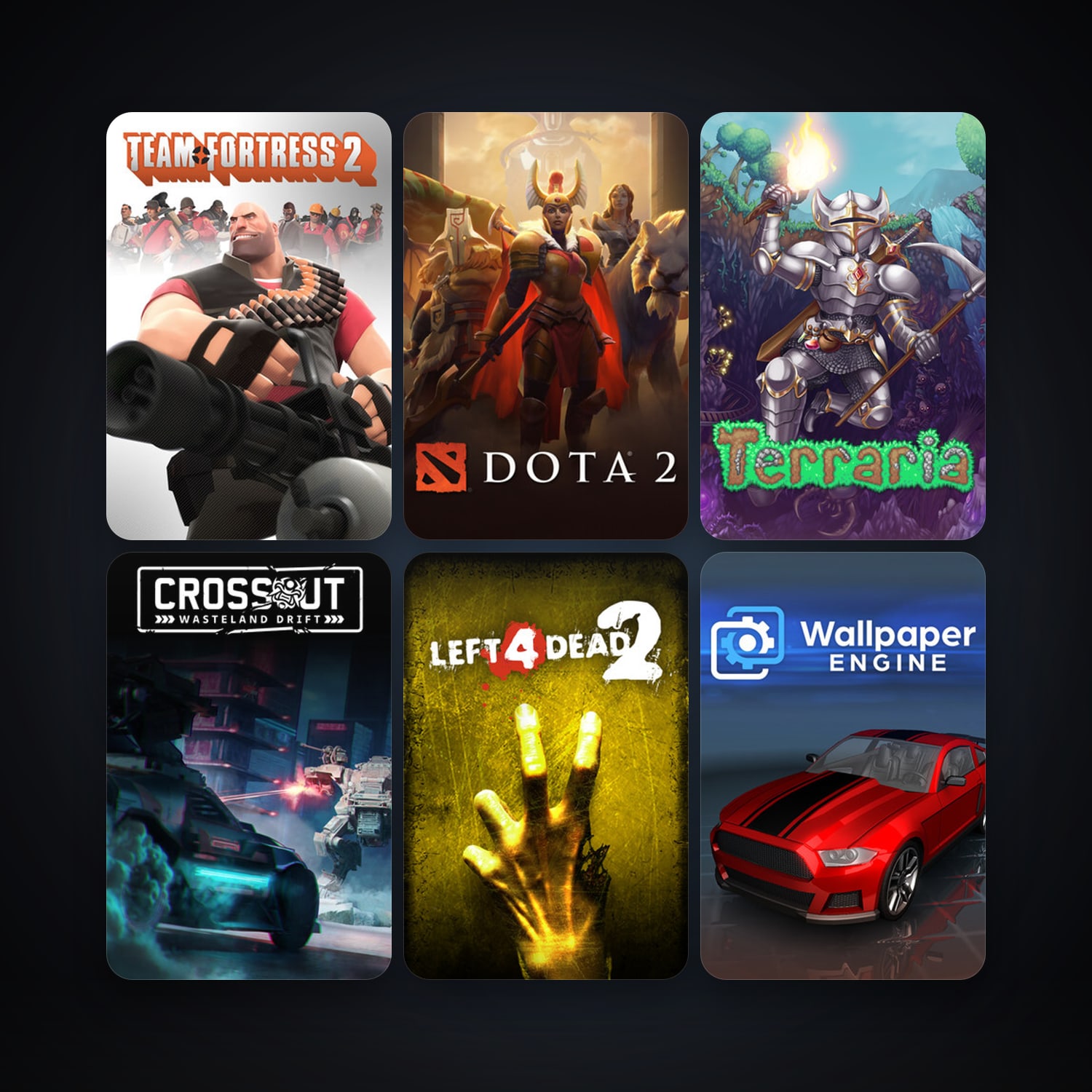 Team Fortress 2 + Left 4 Dead 2, 29 games, Steam 23, clean — HabibiAccounts