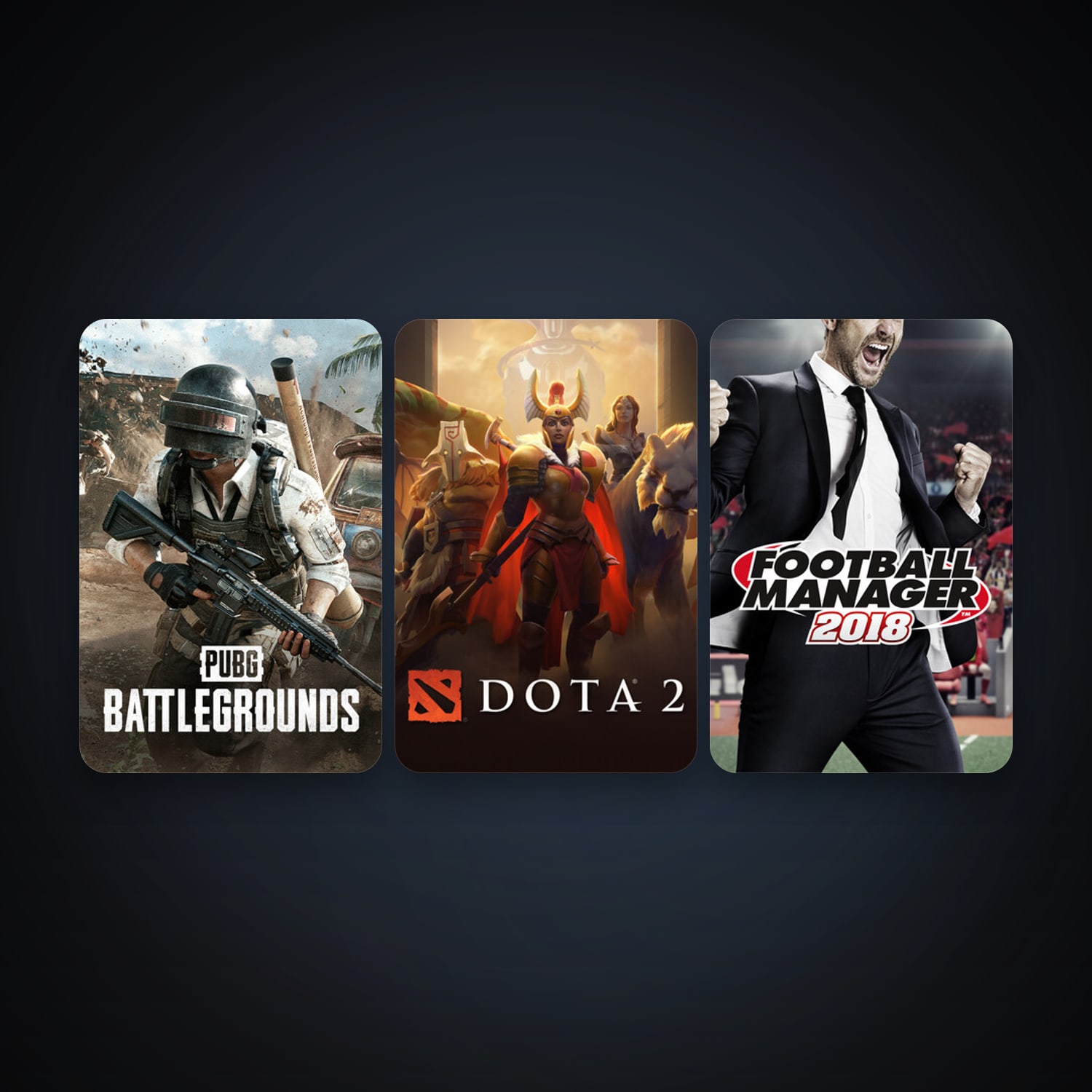 Dota 2 + PUBG: BATTLEGROUNDS, 4 games, clean — HabibiAccounts