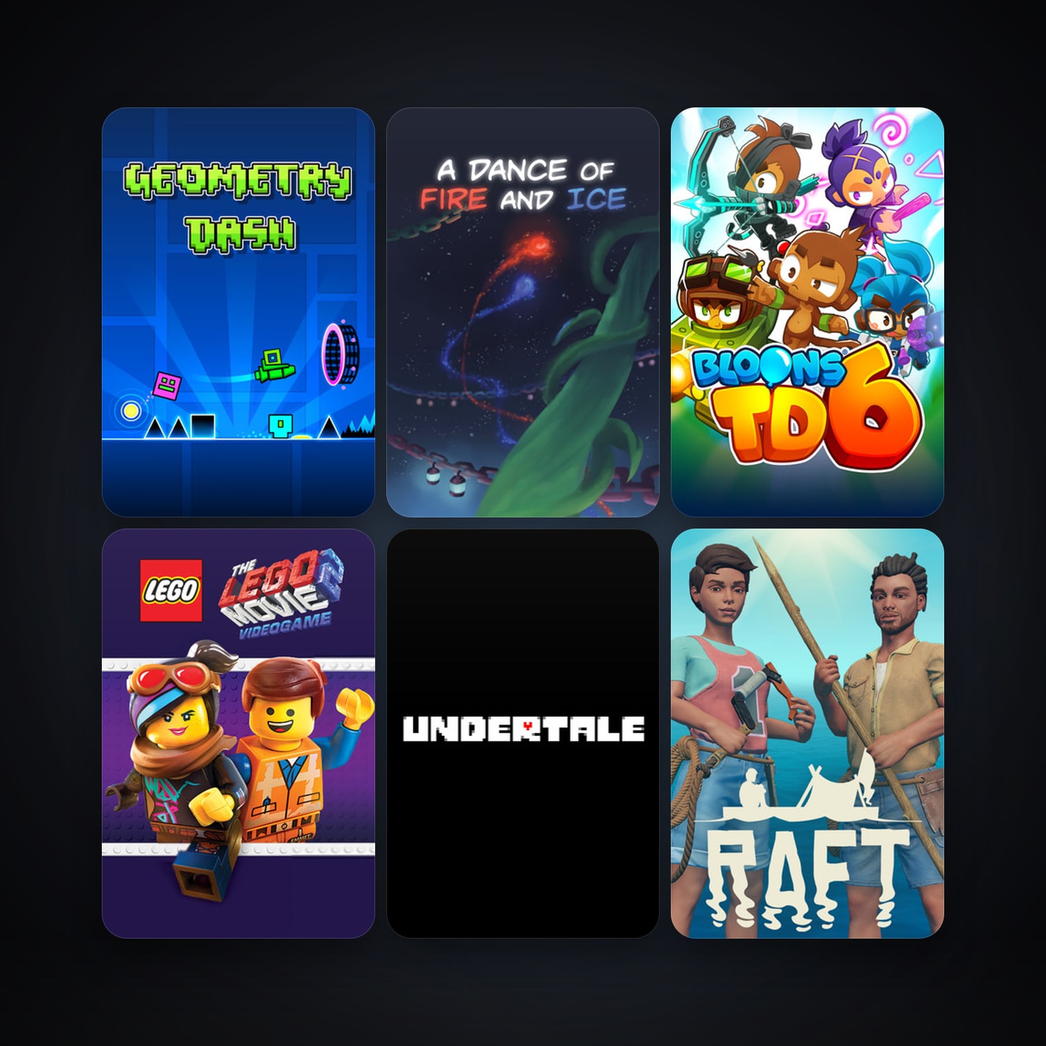 Geometry Dash + Undertale, 18 games, clean — HabibiAccounts