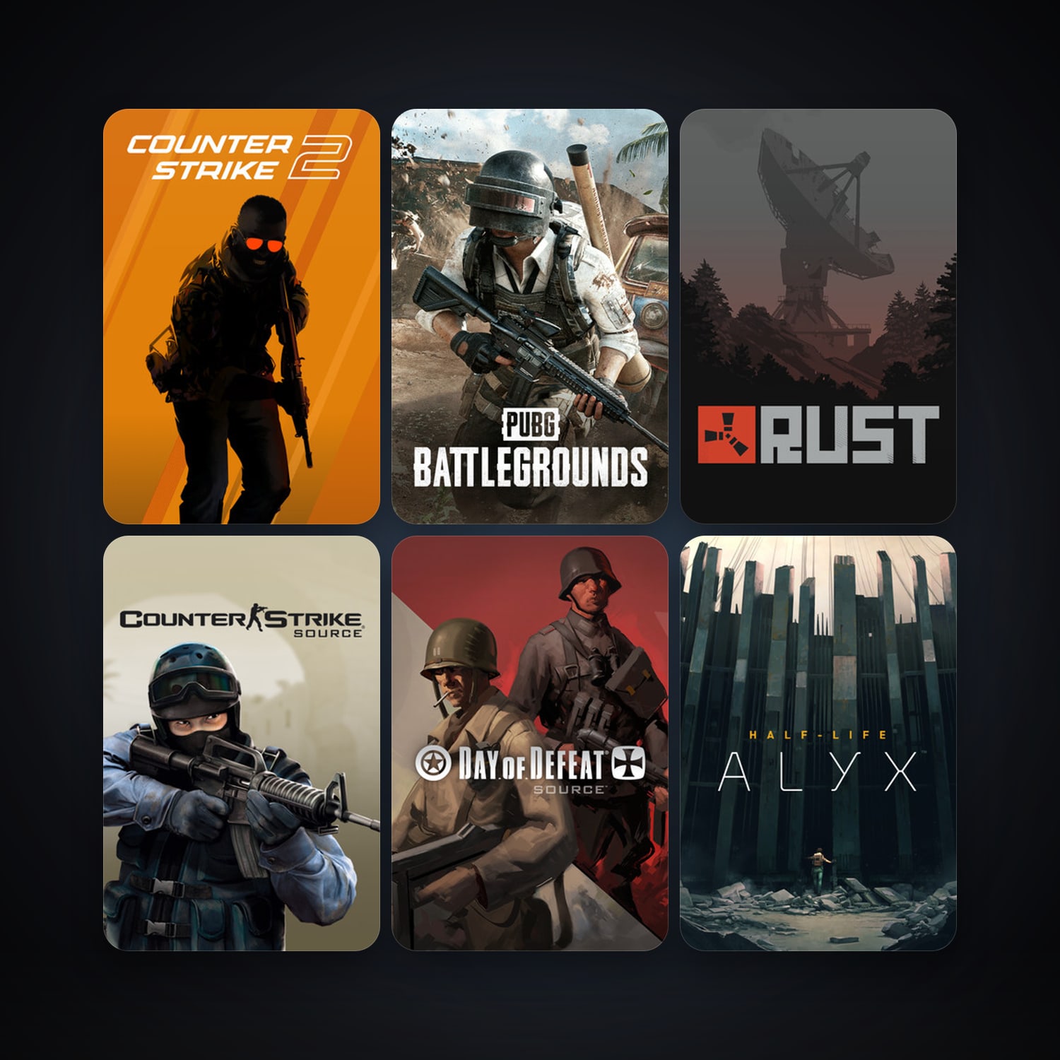 Counter-Strike + Half-Life 2, 29 games, Steam 10, clean — HabibiAccounts
