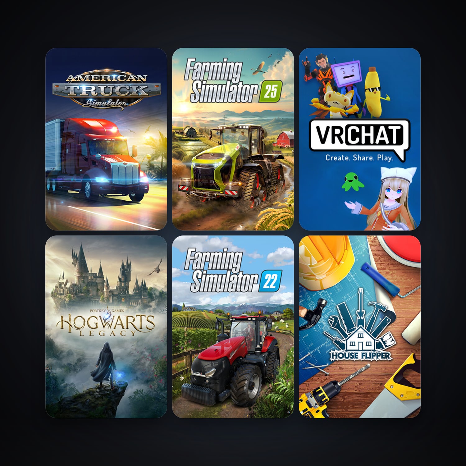American Truck Simulator + Panzer Elite Action Gold Edition, 28 games, clean — HabibiAccounts