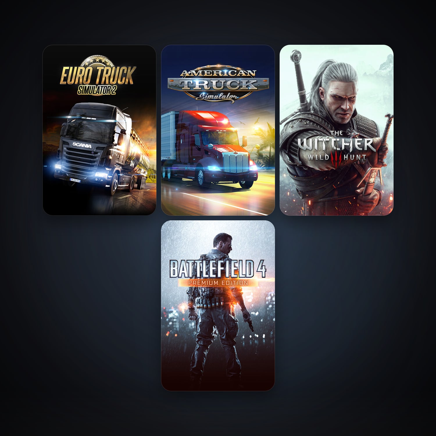 Medal of Honor + Euro Truck Simulator 2, 8 games, clean — HabibiAccounts